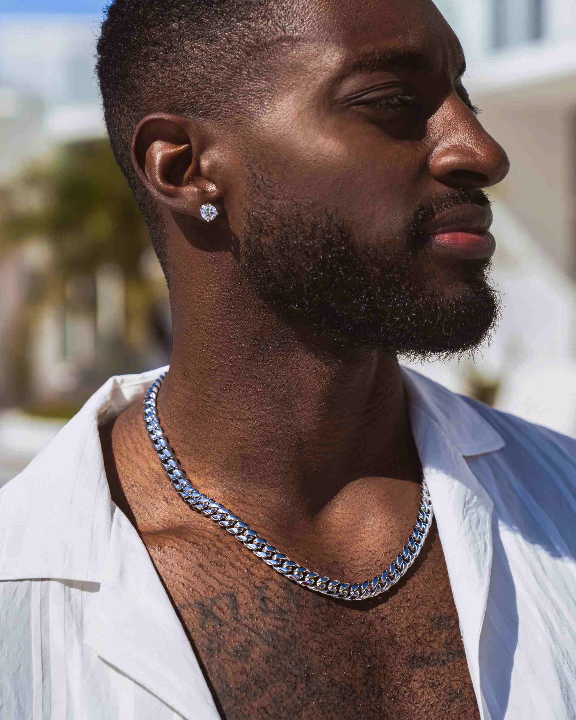 10MM Cuban Link Chain Silver - Image 5