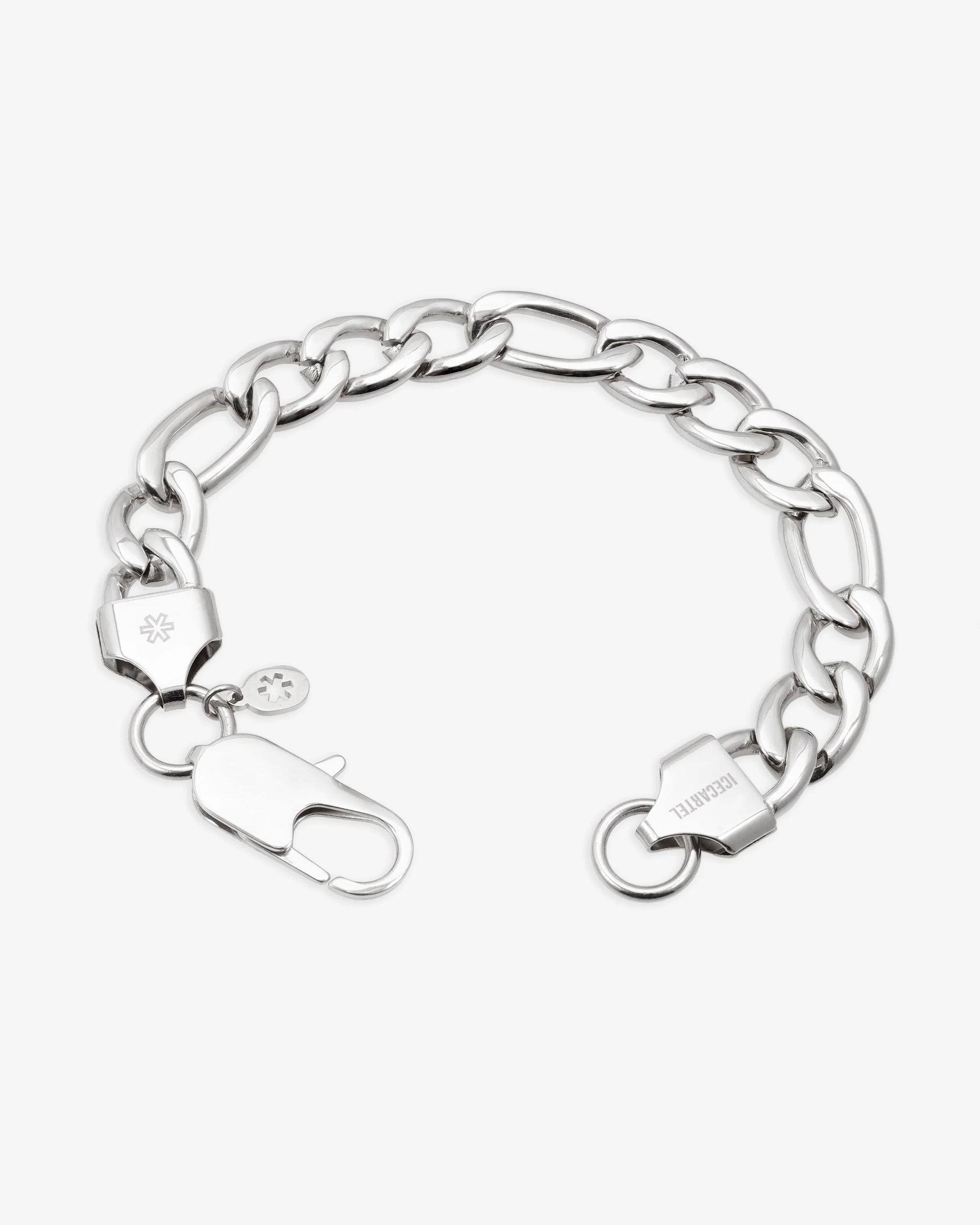 10MM Figaro Bracelet Silver - Image 3
