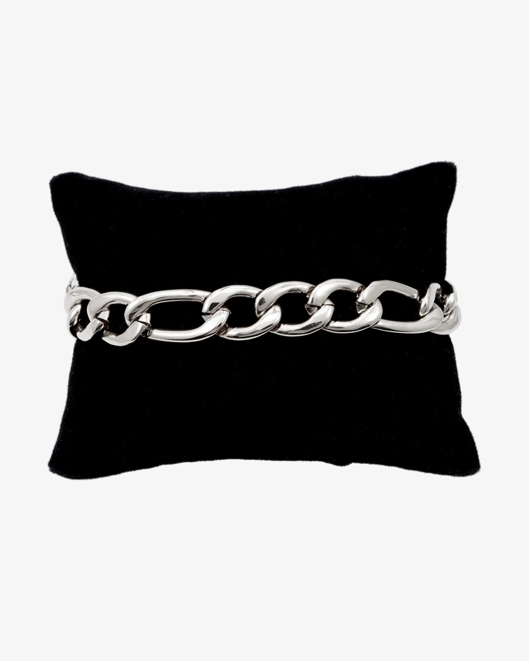 10MM Figaro Bracelet Silver - Image 4