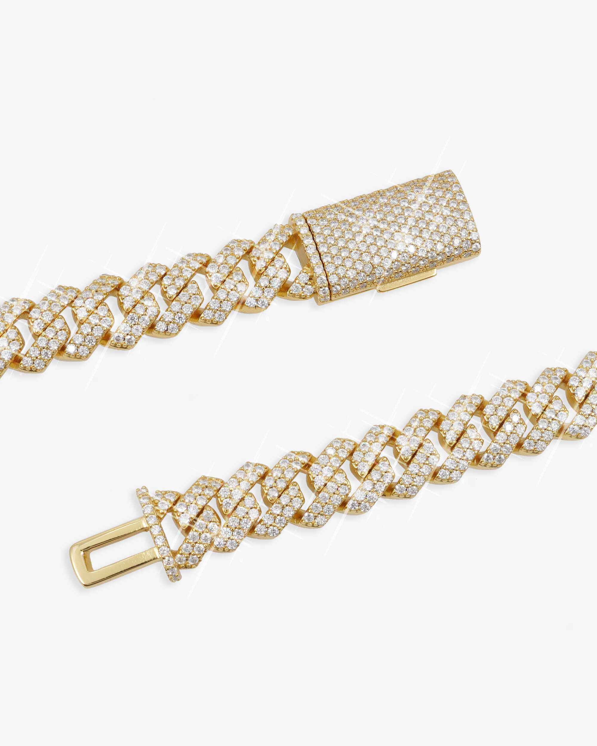 10MM Moissanite Prong Cuban Link Chain 14K Gold - Image 11