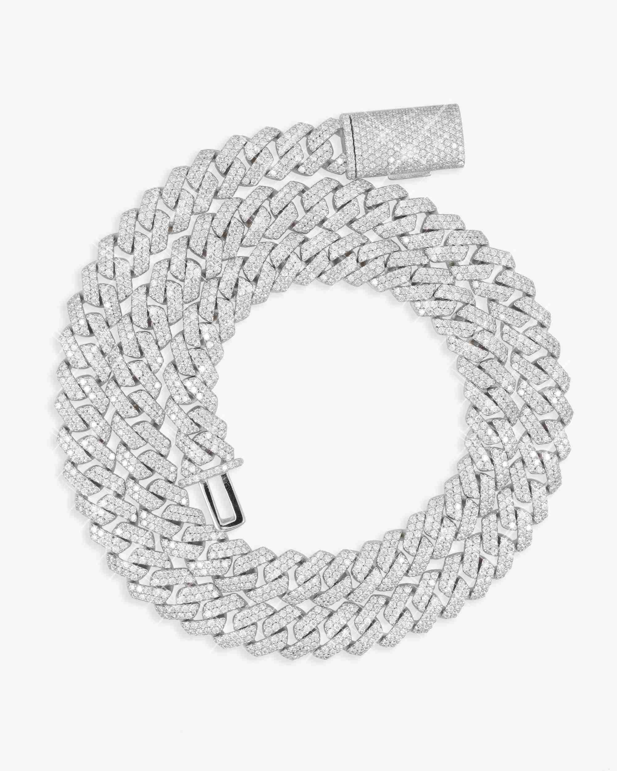 10MM Moissanite Prong Cuban Link Chain 14K Gold - Image 5