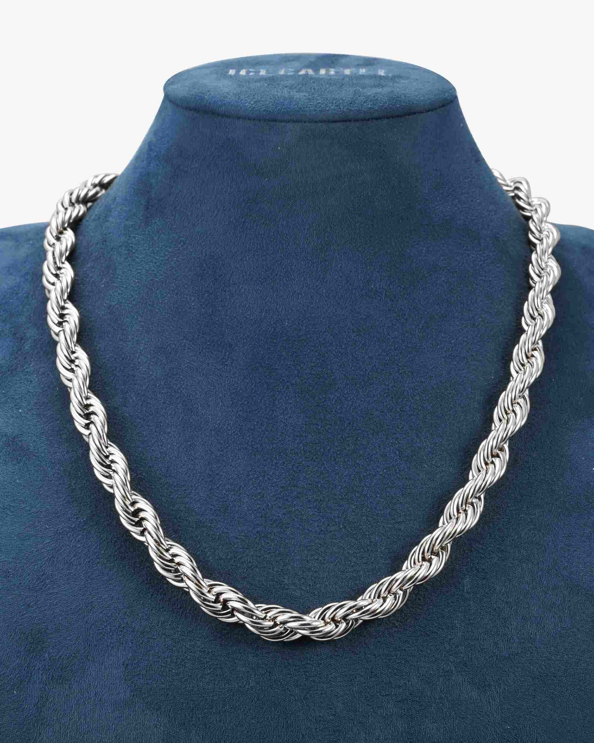 10MM Rope Chain Silver - Image 4