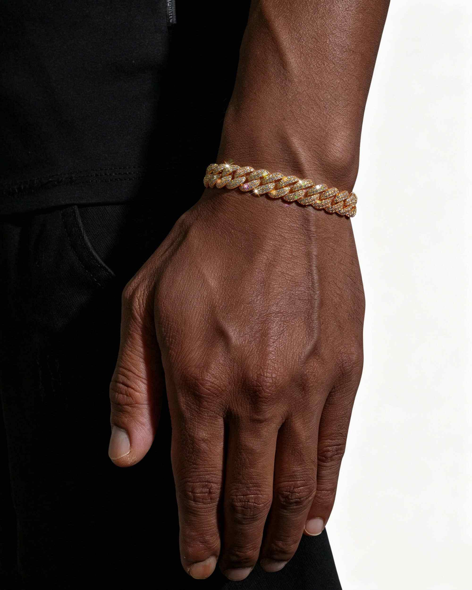 10MM VVS Miami Cuban Link Bracelet 14K Gold - Image 5