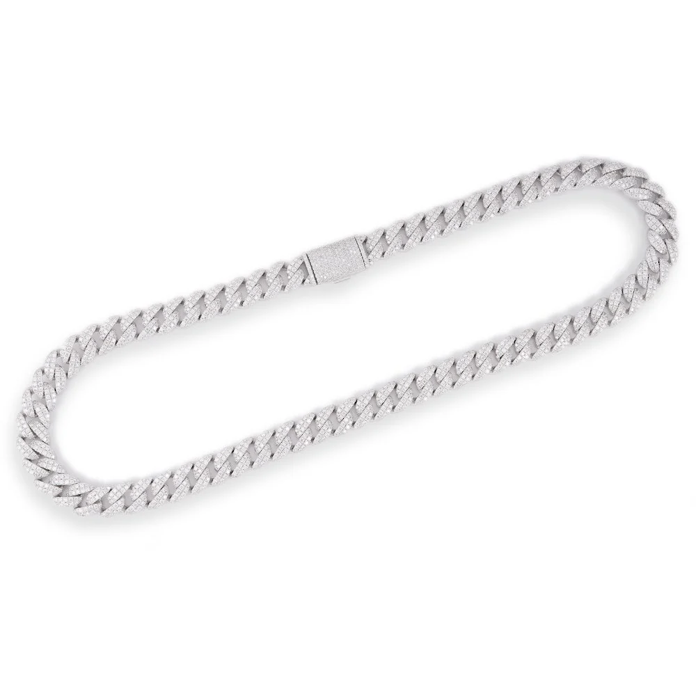 12MM 2-Row Diamond Miami Cuban Chain 14K Solid Gold - Image 5