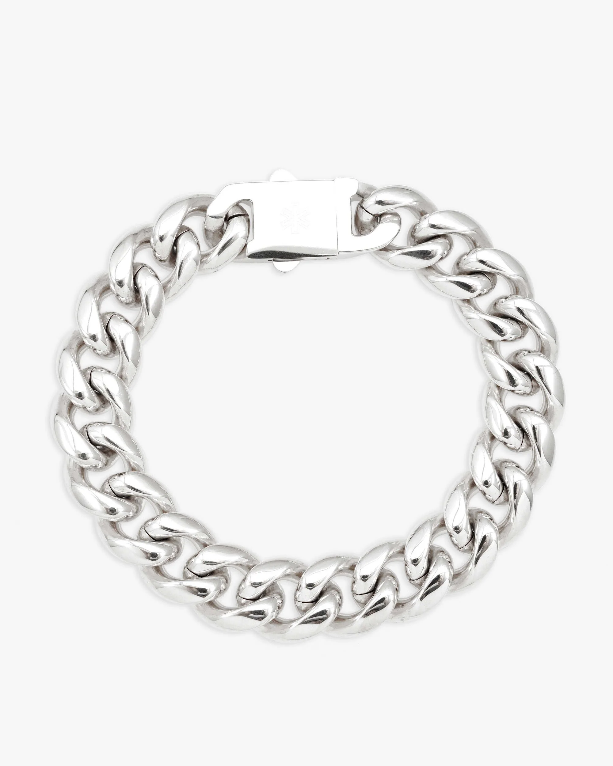 12MM Cuban Link Bracelet Silver