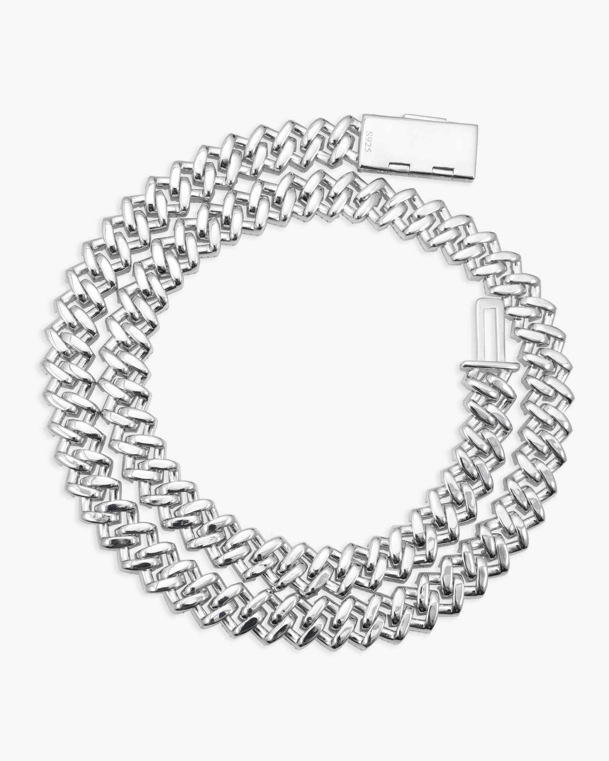 2-Row 12MM Moissanite Prong Cuban Link Chain 14K Gold - Image 6