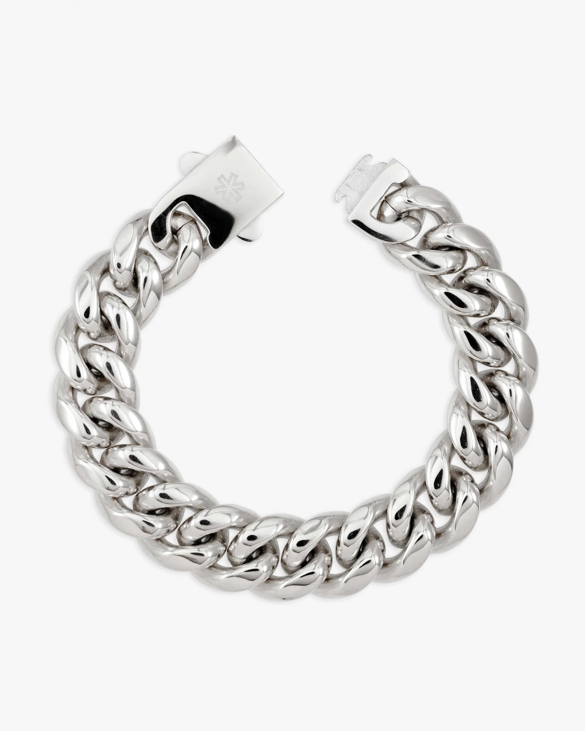 14MM Cuban Link Bracelet Silver