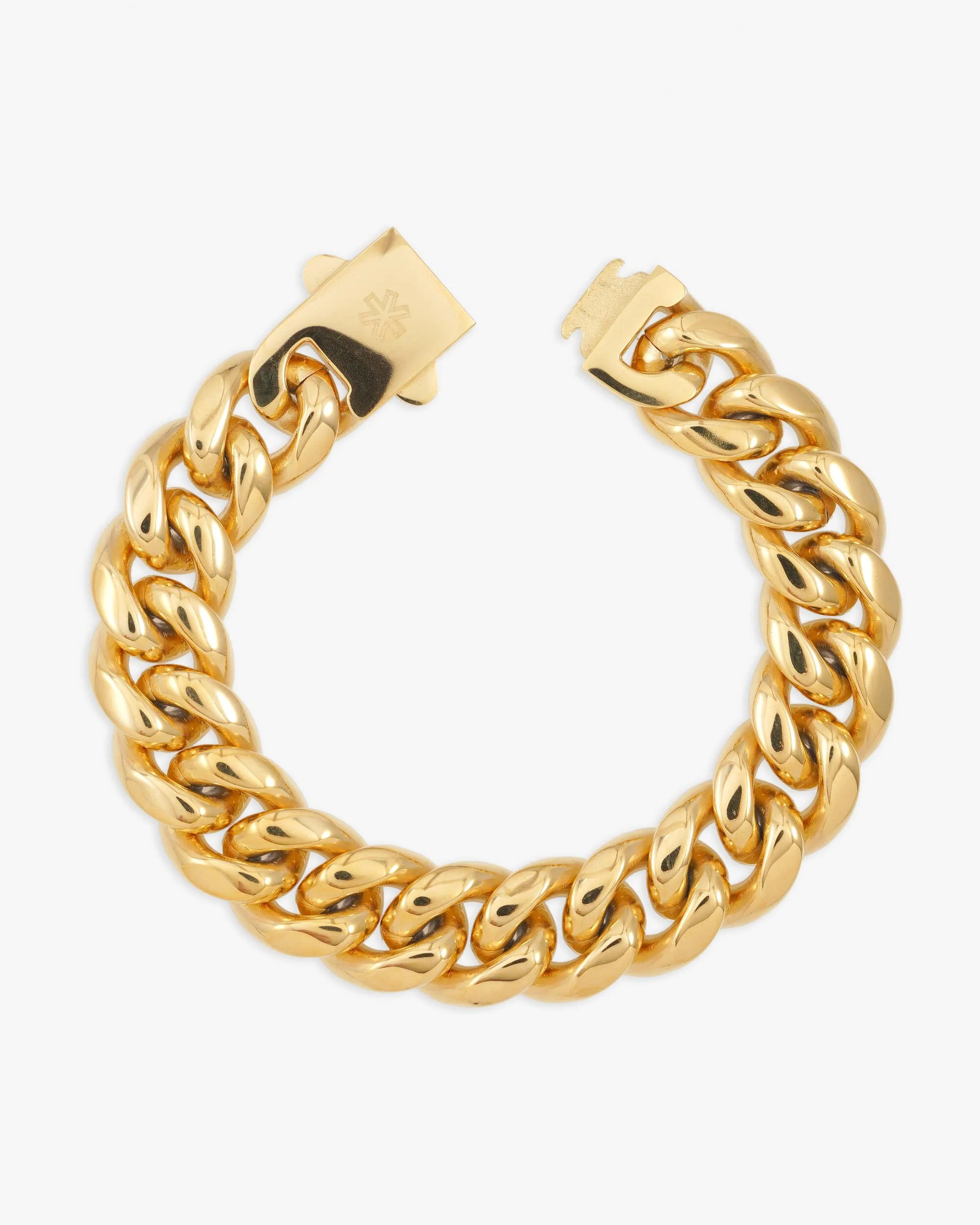 14MM Cuban Link Bracelet 14K Gold