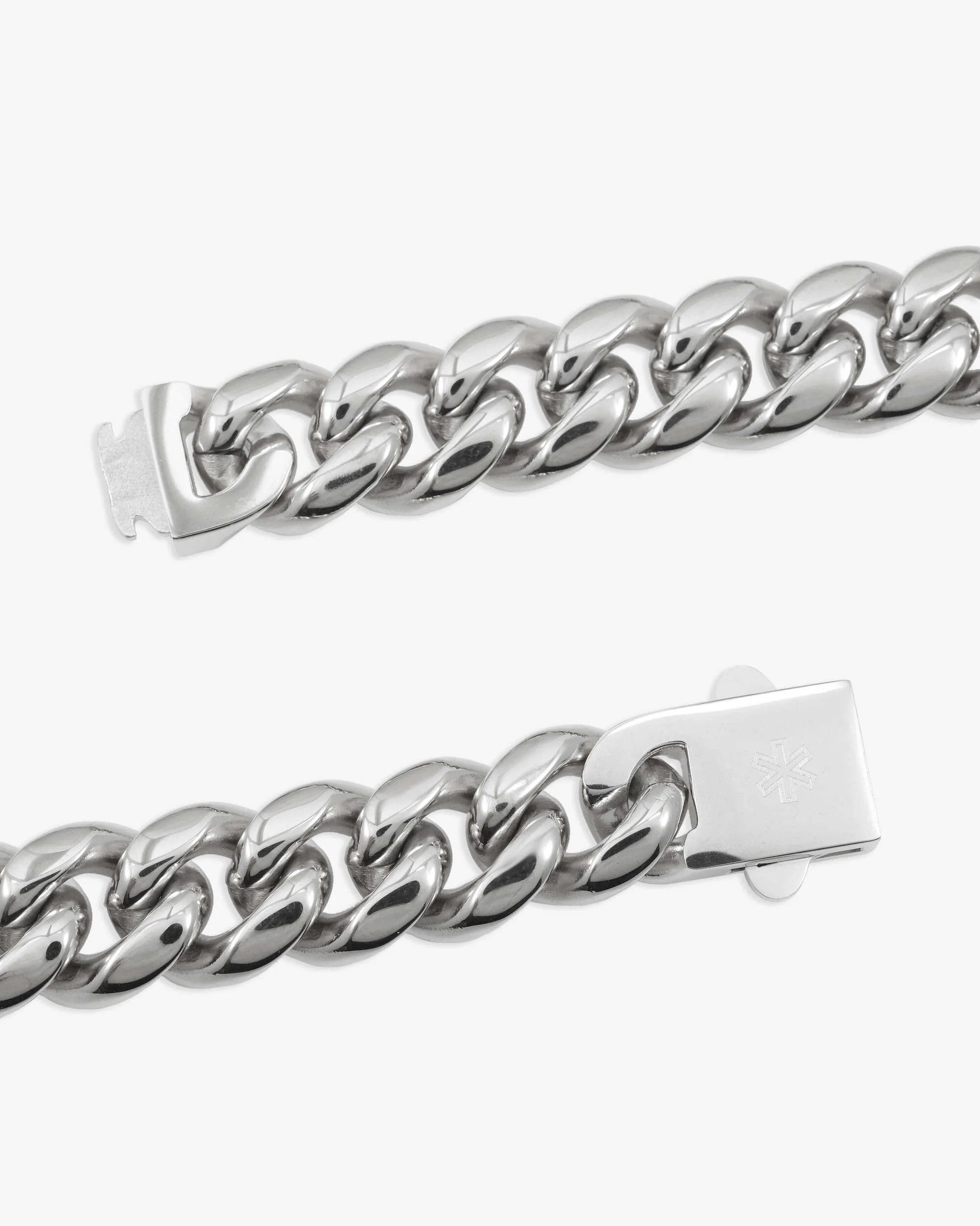 14MM Cuban Link Chain Silver - Image 4