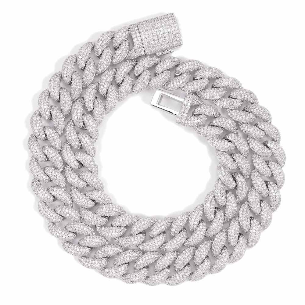 14MM Diamond Miami Cuban Chain 14K Solid Gold - Image 3