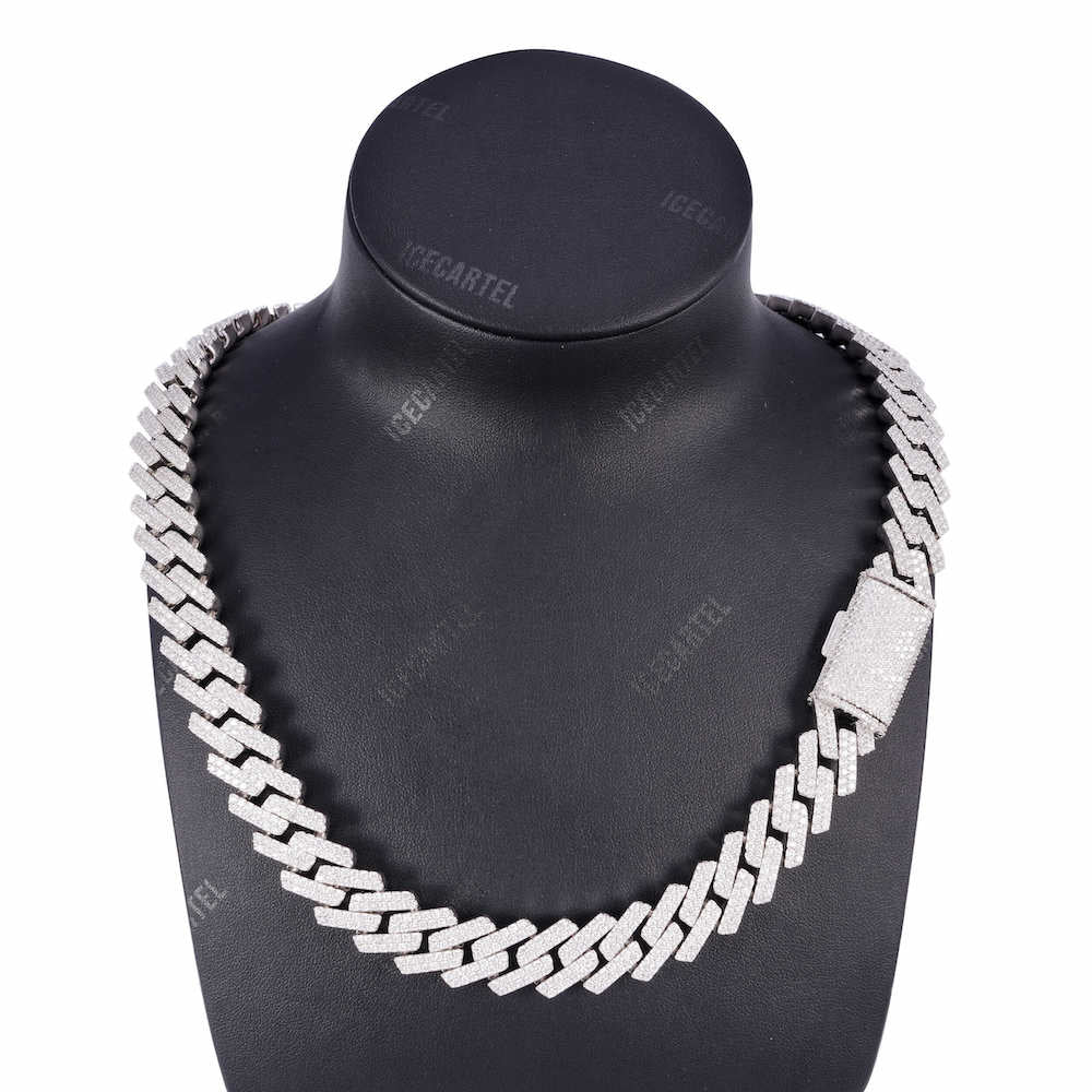 15MM 2-Row Diamond Cuban Chain 14K Solid Gold - Image 2