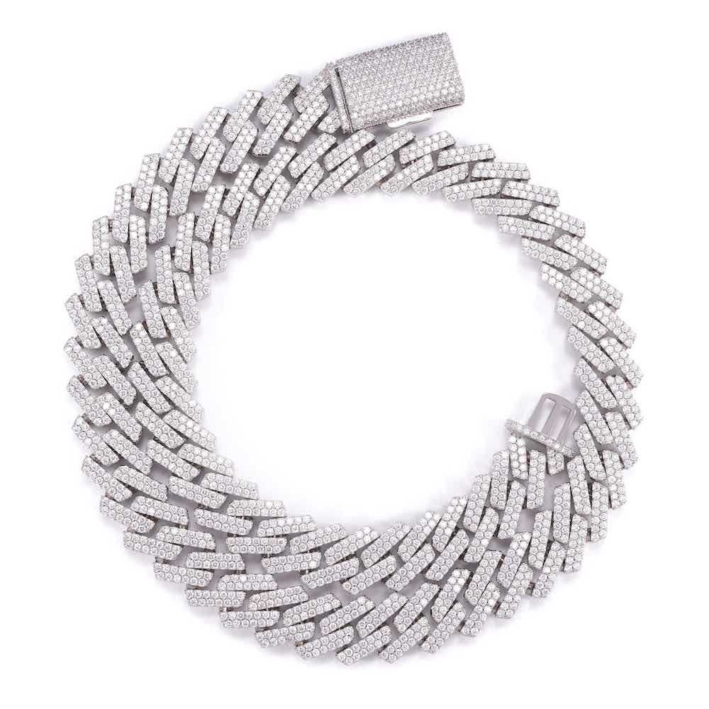 15MM 2-Row Diamond Cuban Chain 14K Solid Gold - Image 3