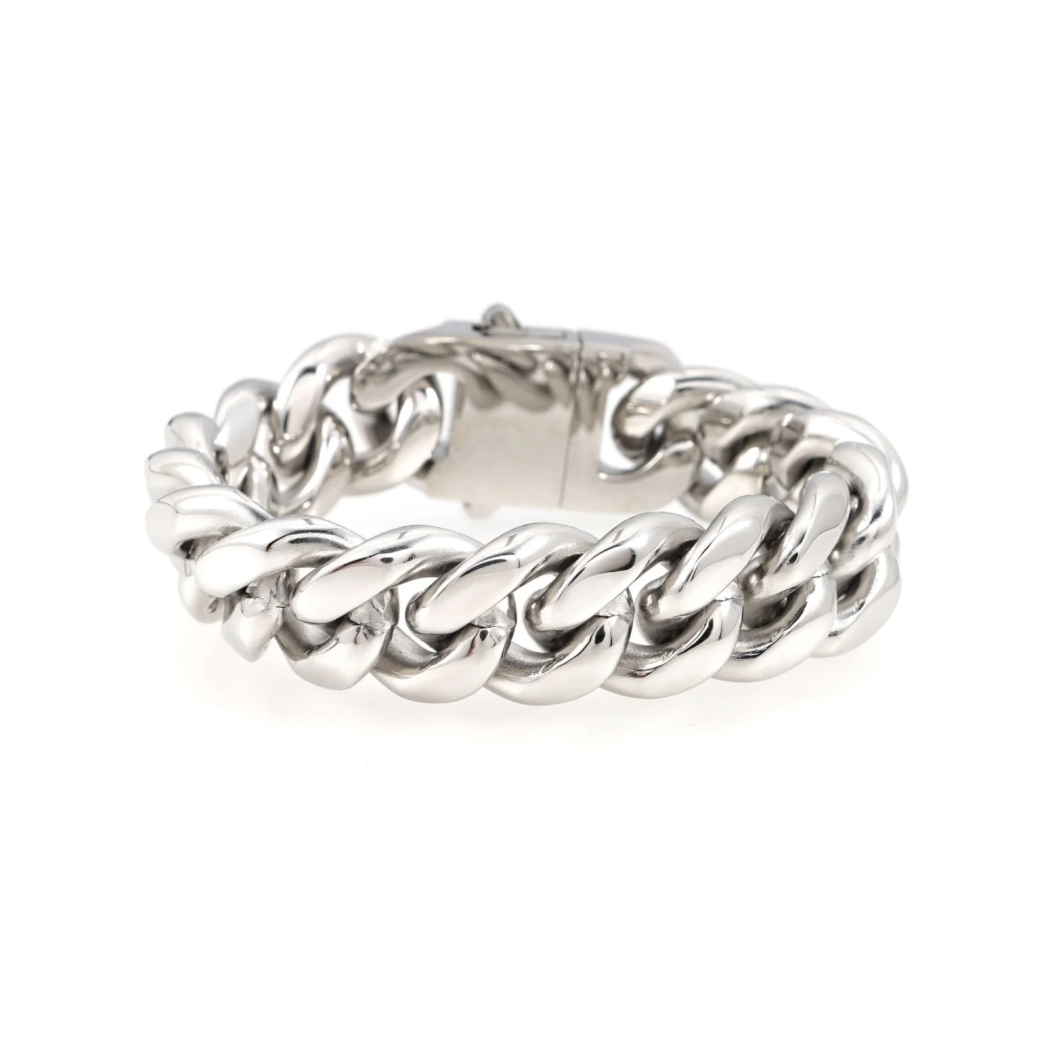 18MM Cuban Link Bracelet Silver