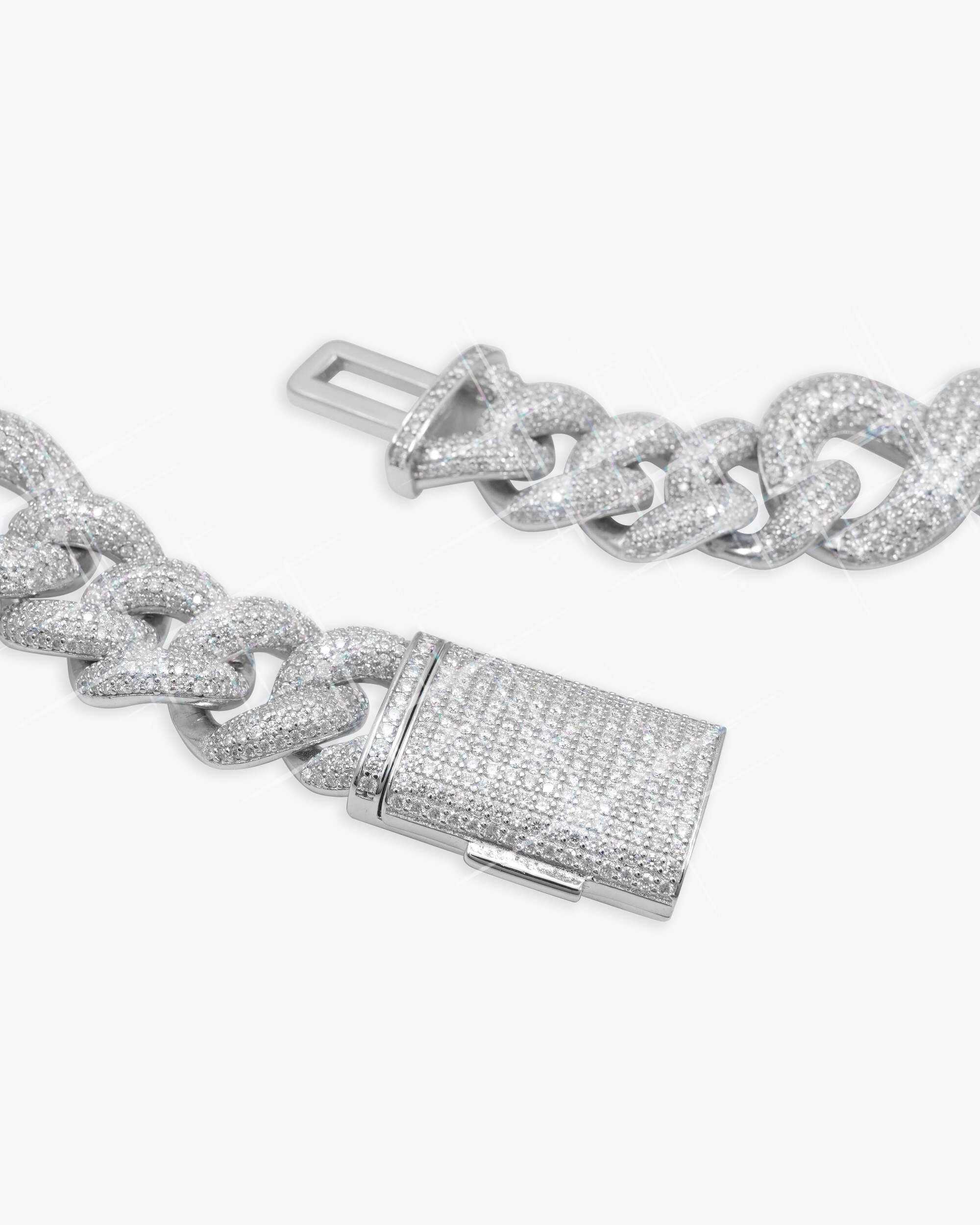 20MM Moissanite Infinity Link Chain 14K Gold - Image 4