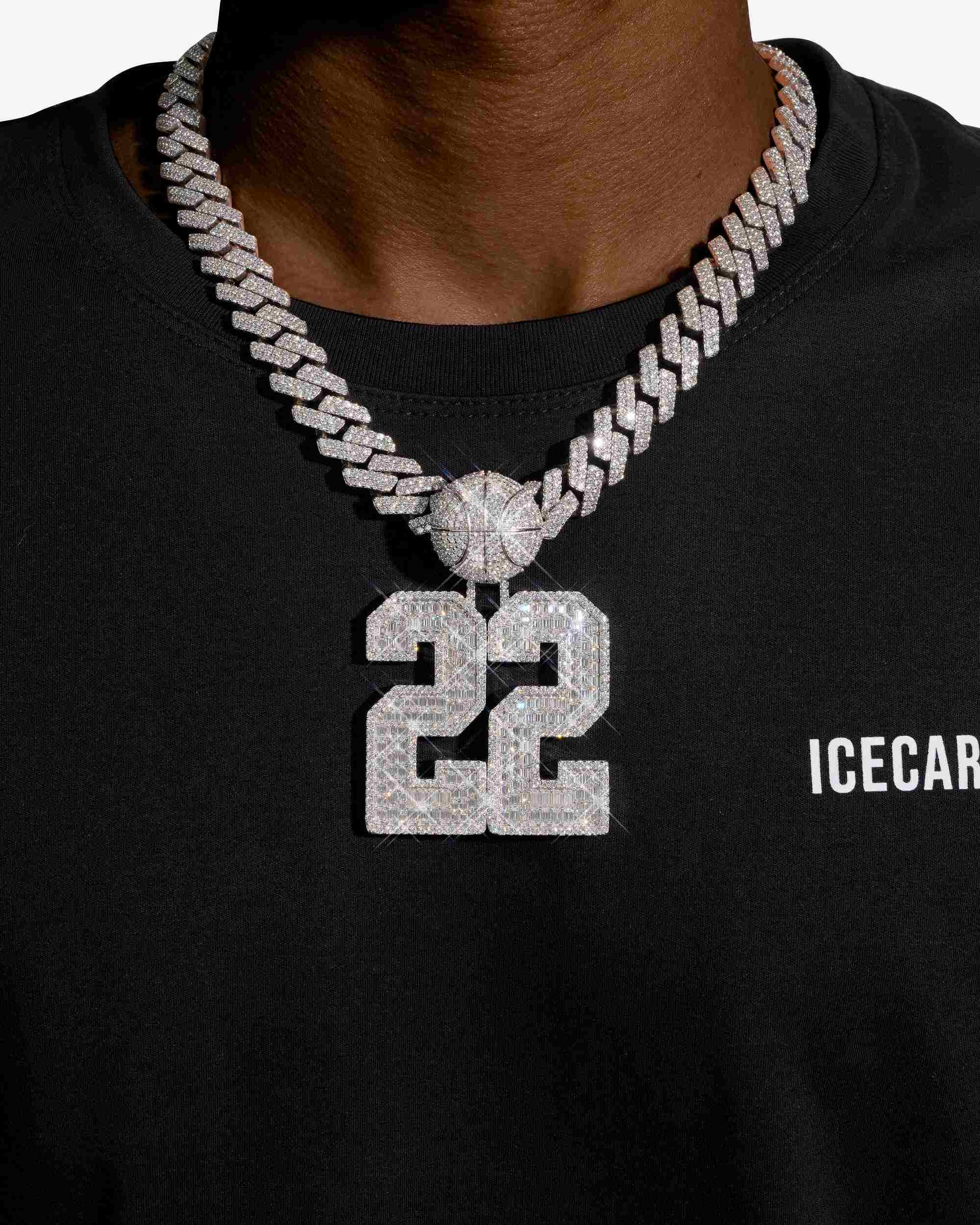 "22 BALLER" Custom Moissanite Pendant 14K Gold - Image 7