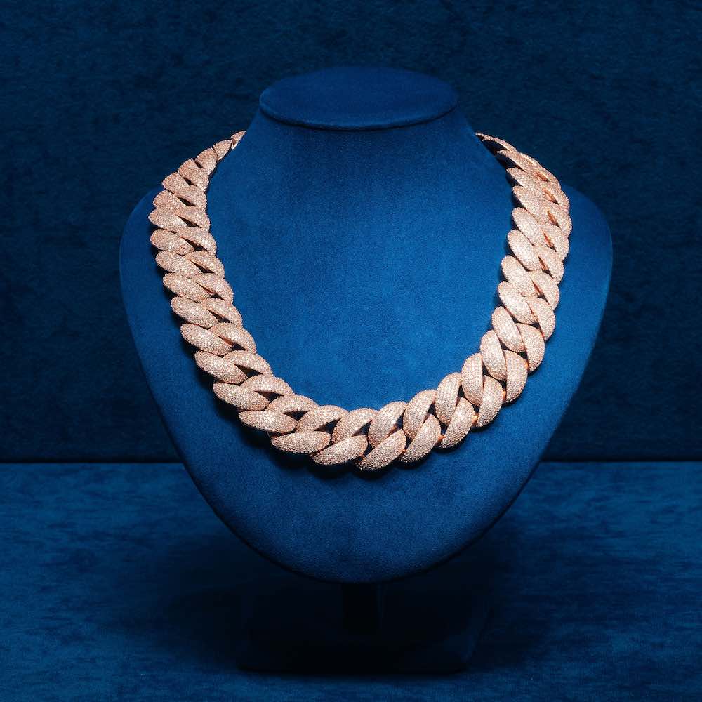 22MM Moissanite 6-Row Miami Cuban Link Chain 14K Gold - Image 13