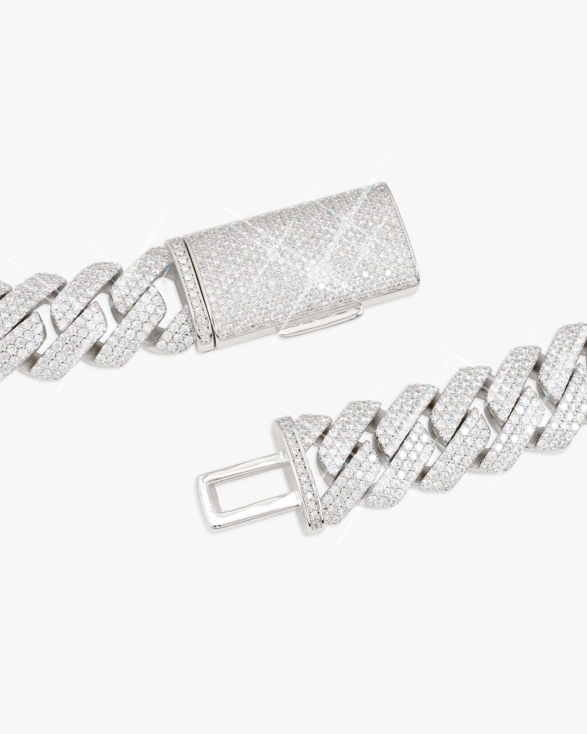 3 Row 20MM Prong Moissanite Cuban Link Chain 14K Gold - Image 21