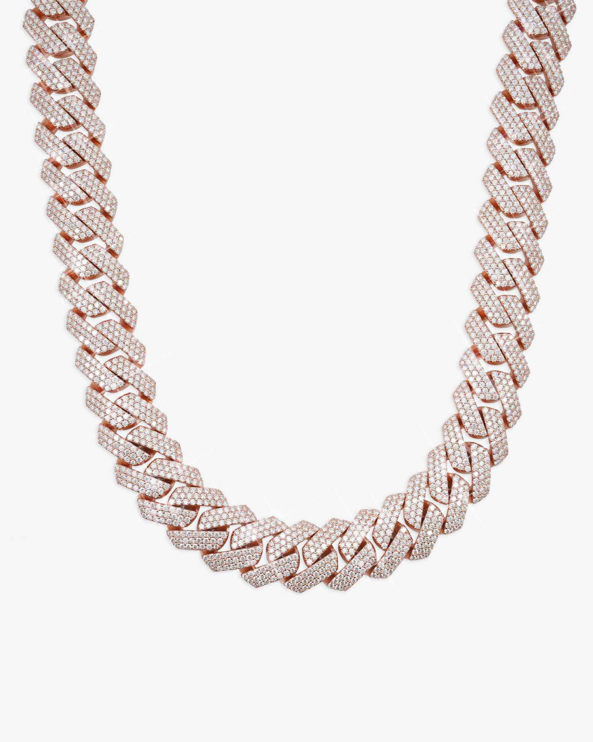 3 Row 20MM Prong Moissanite Cuban Link Chain 14K Gold - Image 8