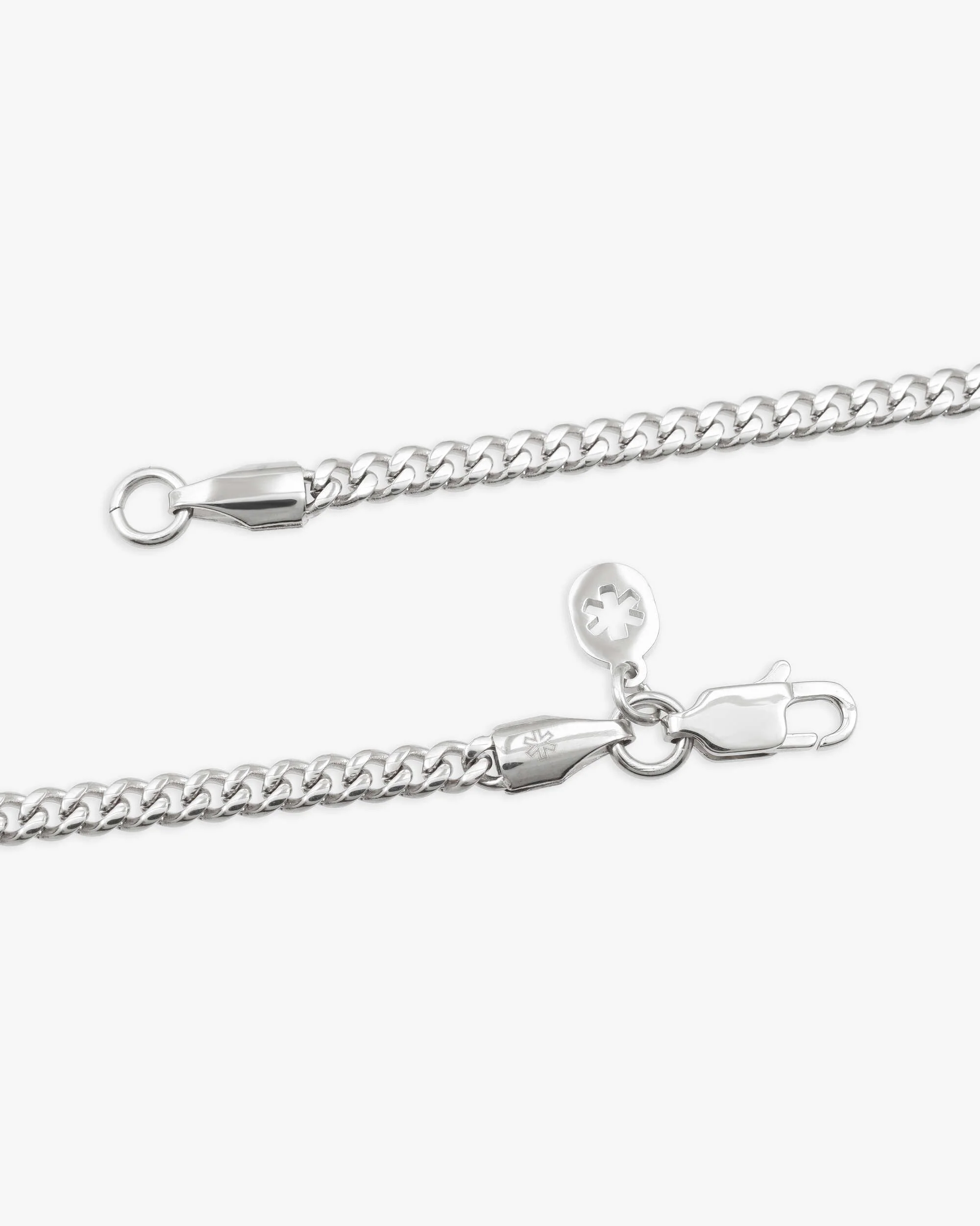 3MM Cuban Link Chain Silver - Image 4