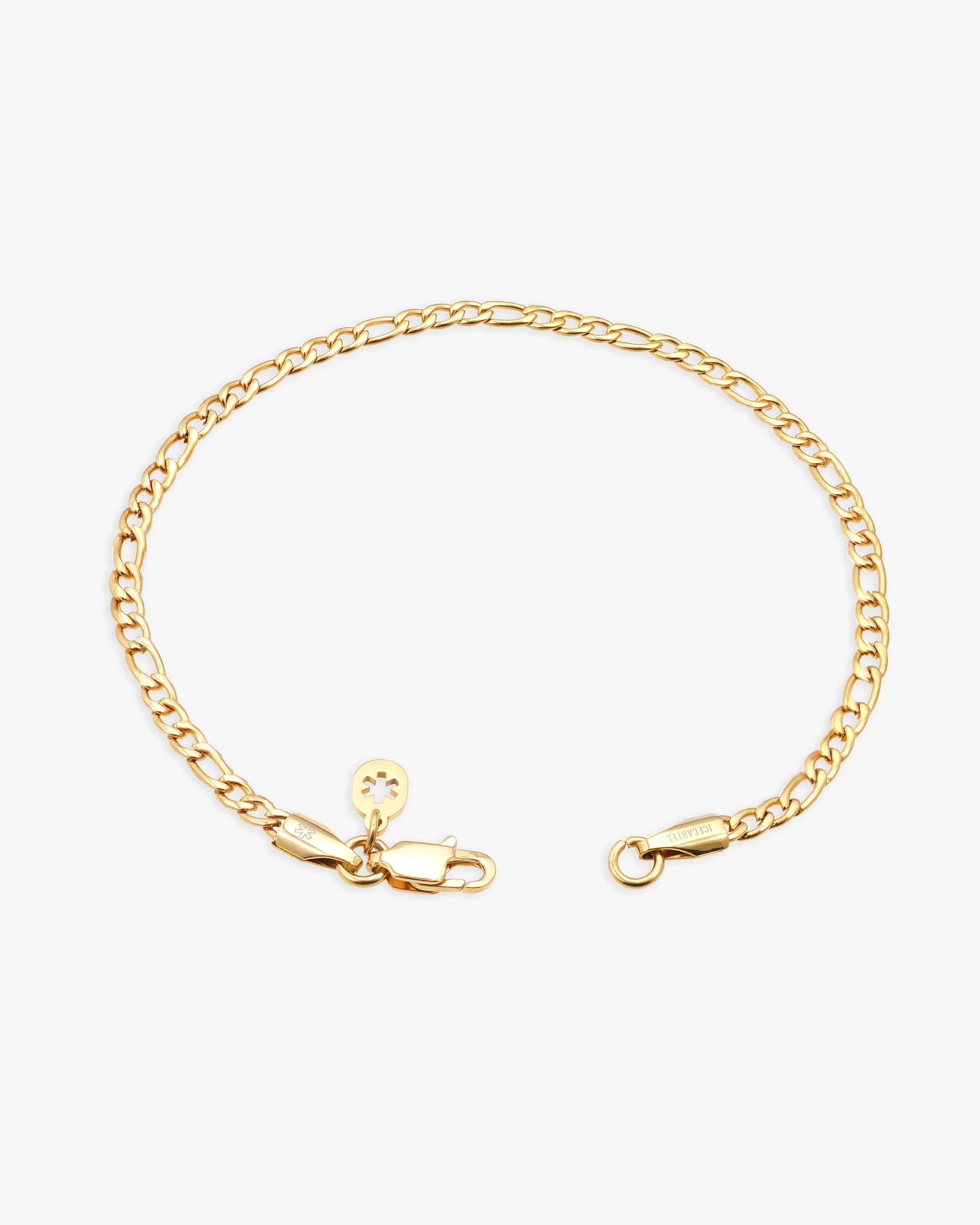 3MM Figaro Bracelet 14K Gold - Image 3