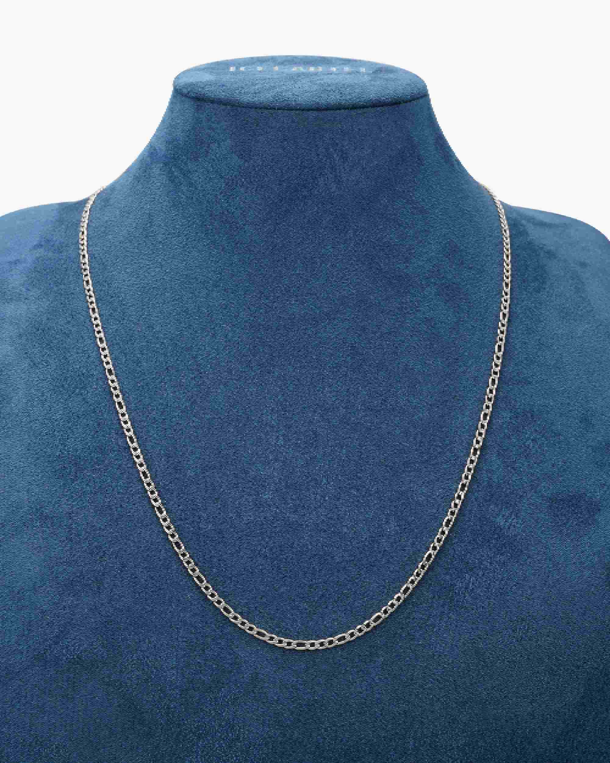 3MM Figaro Chain Silver - Image 3