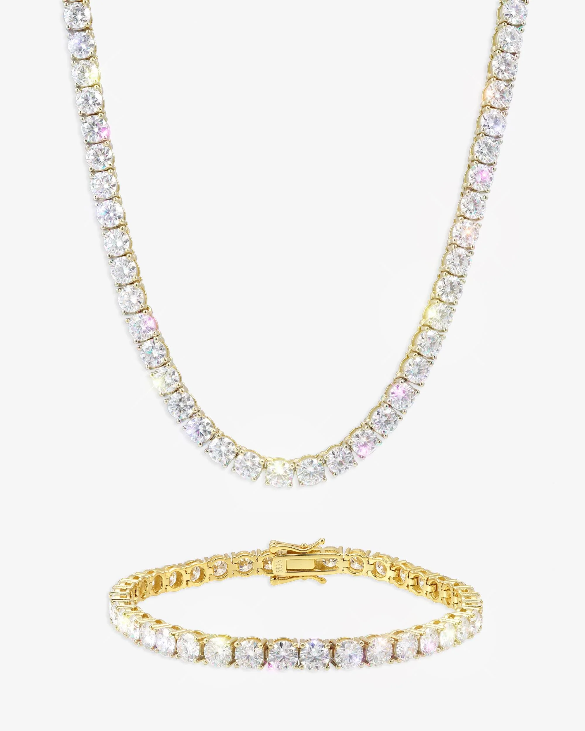 3MM Moissanite Tennis Chain + FREE Tennis Bracelet - Image 11