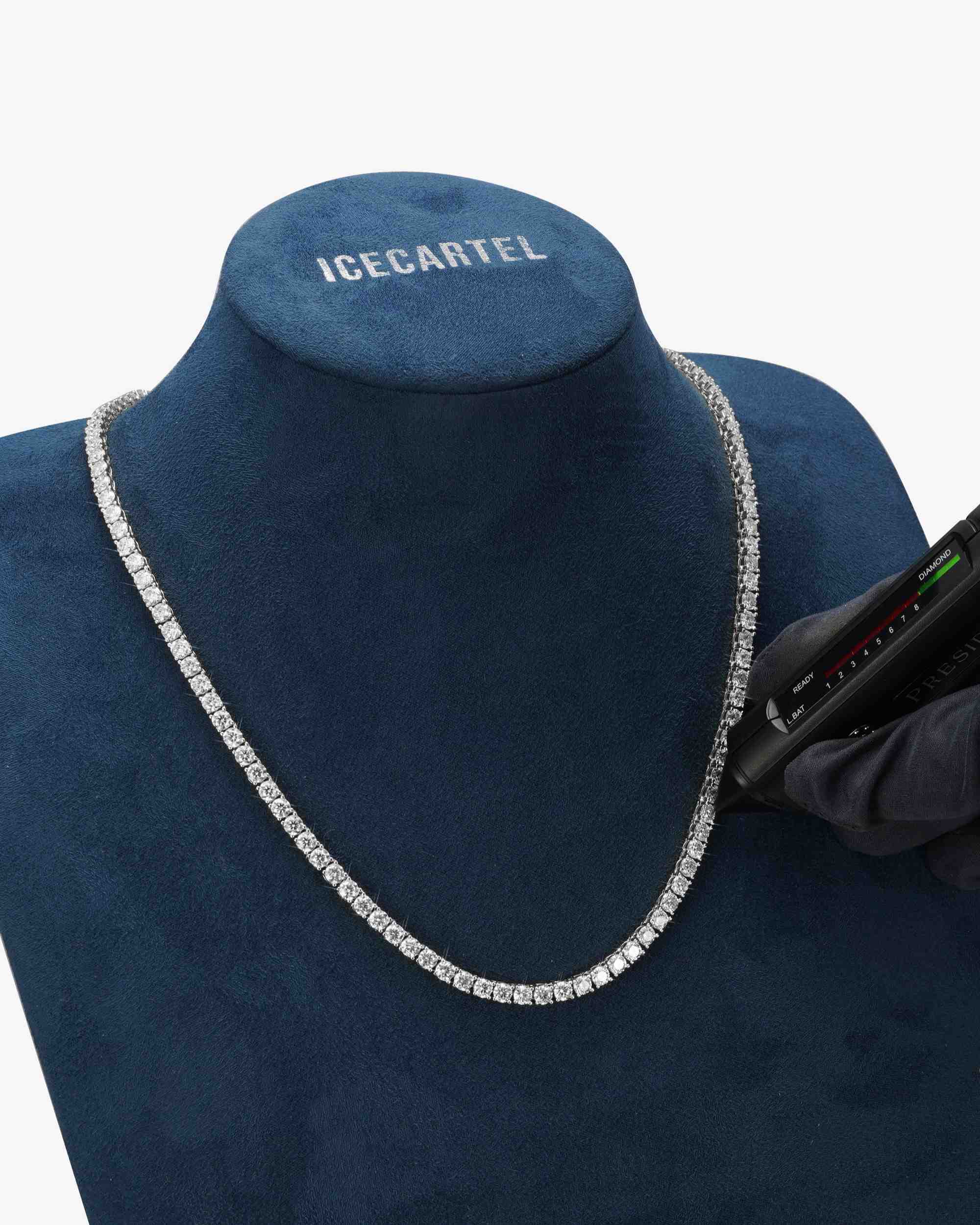 3MM Moissanite Tennis Chain + FREE Tennis Bracelet - Image 5
