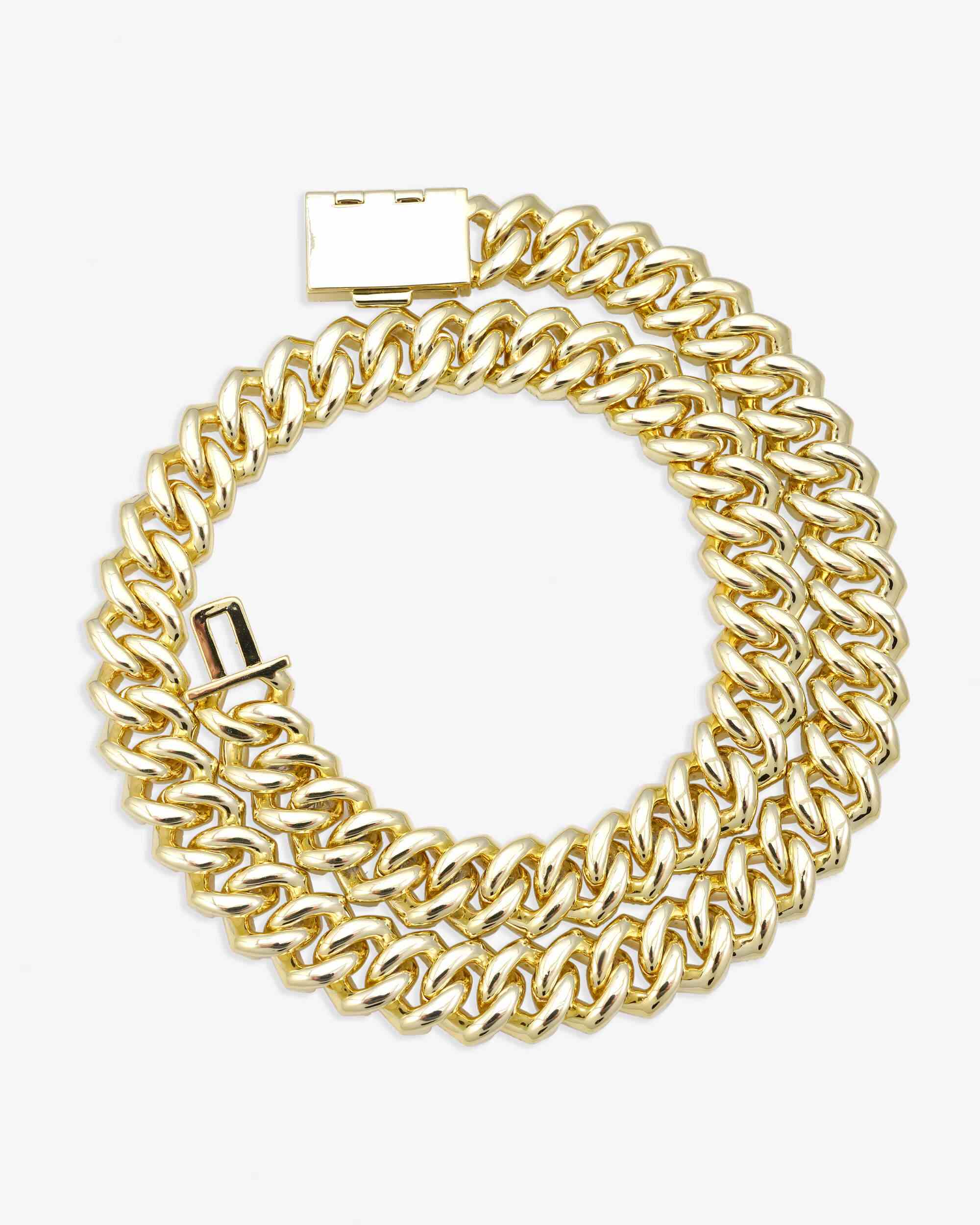 4-Row 15MM Moissanite Cuban Link Chain 14K Gold - Image 12
