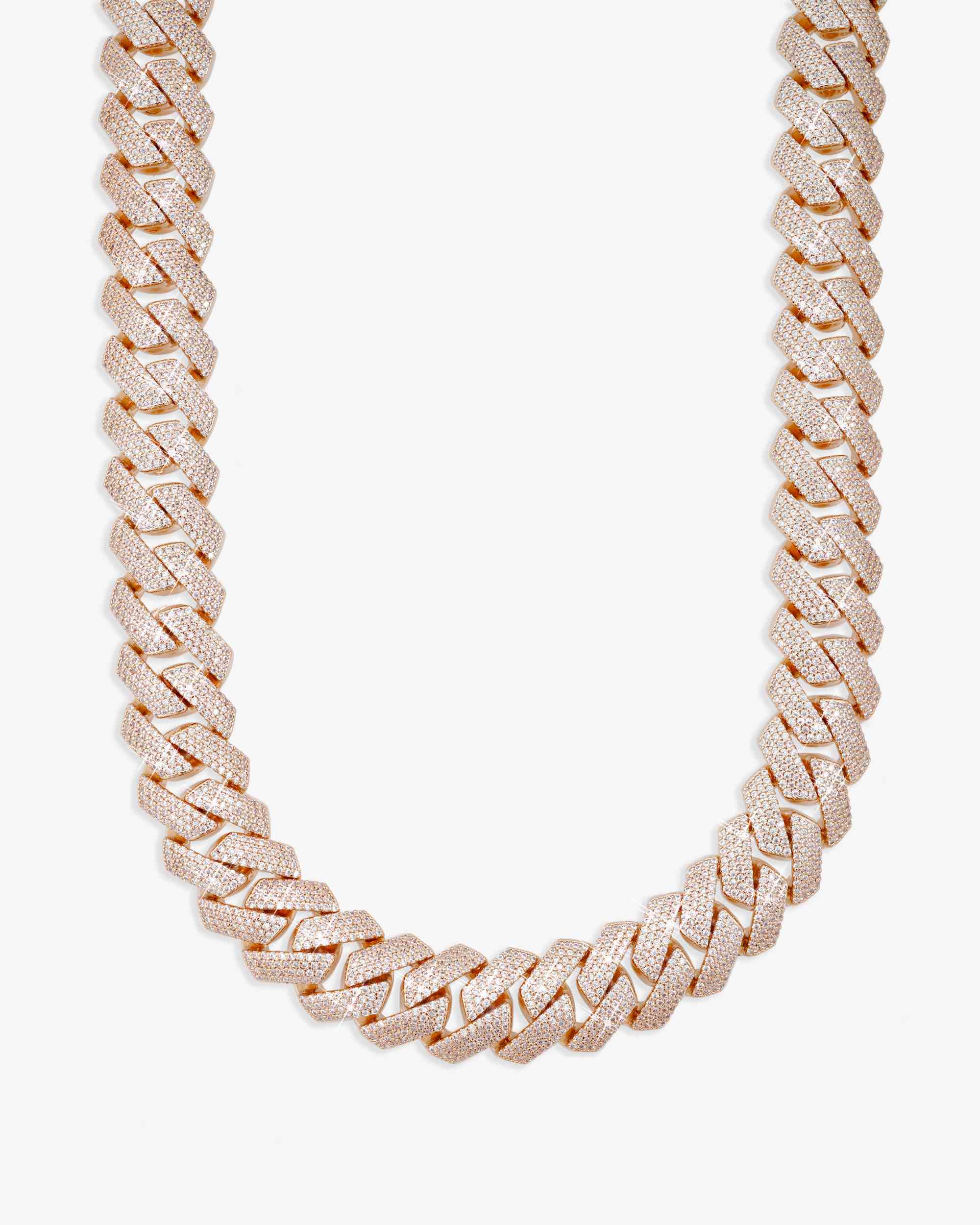 4-Row 15MM Moissanite Cuban Link Chain 14K Gold - Image 14