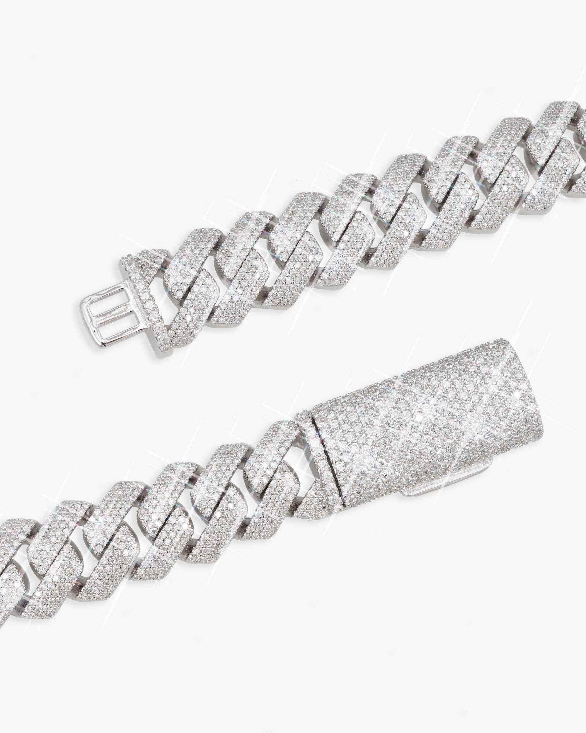4-Row 15MM Moissanite Cuban Link Chain 14K Gold - Image 4
