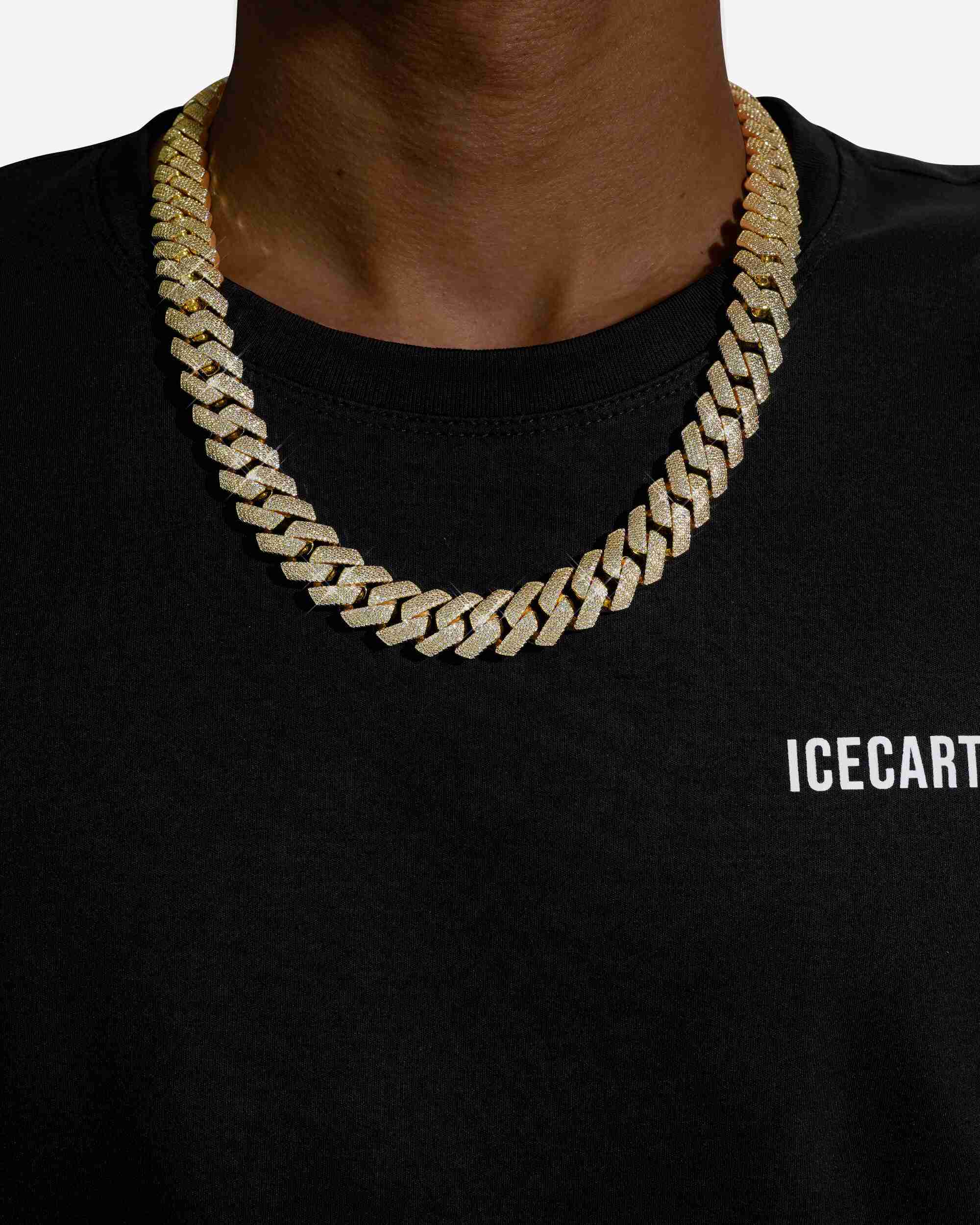 4-Row 15MM Moissanite Cuban Link Chain 14K Gold - Image 9