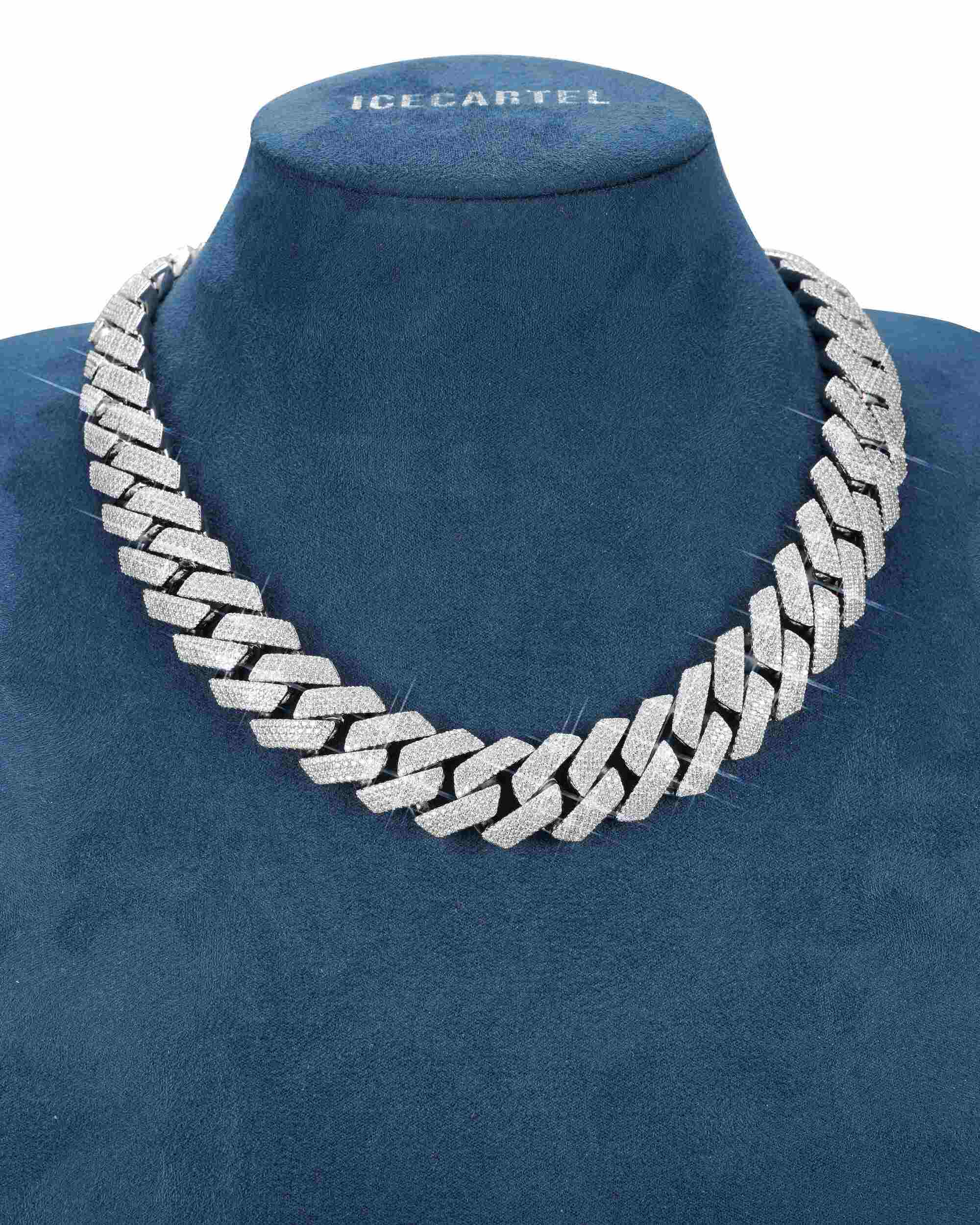 4 Row 20MM Moissanite Cuban Link Chain 14K Gold - Image 4