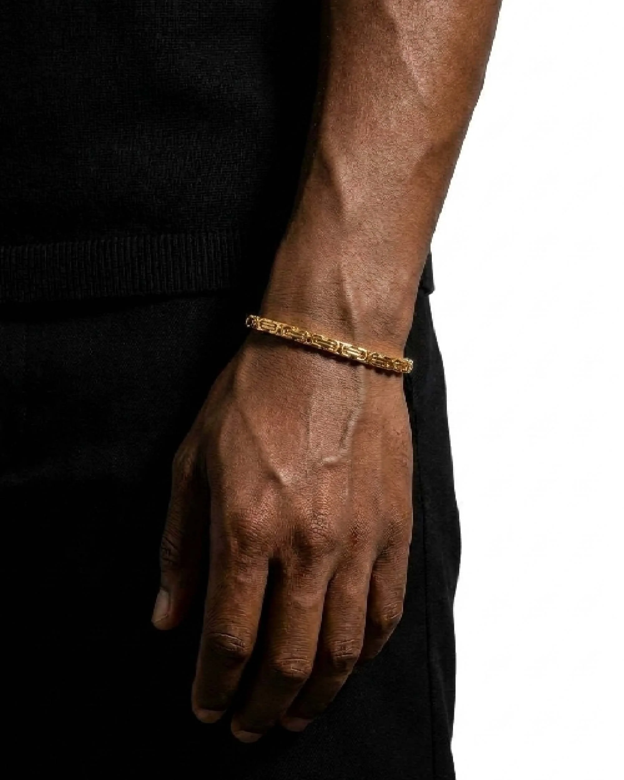4MM Byzantine Bracelet 14K Gold - Image 2