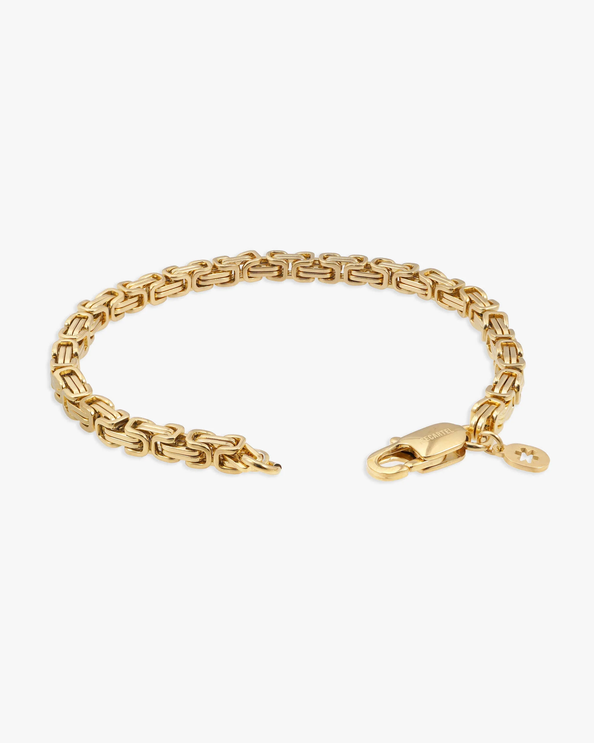 4MM Byzantine Bracelet 14K Gold - Image 3