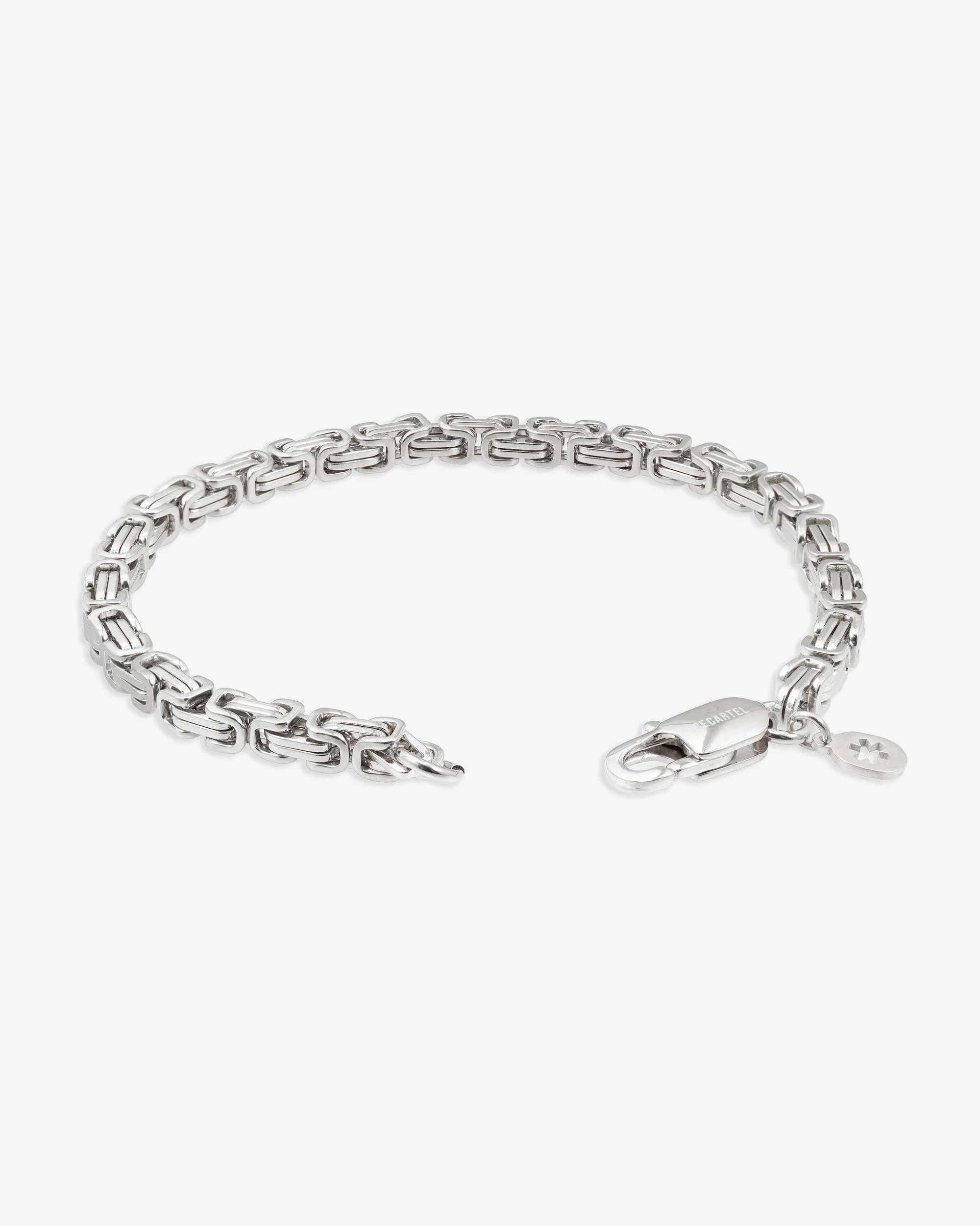 4MM Byzantine Bracelet Silver - Image 3