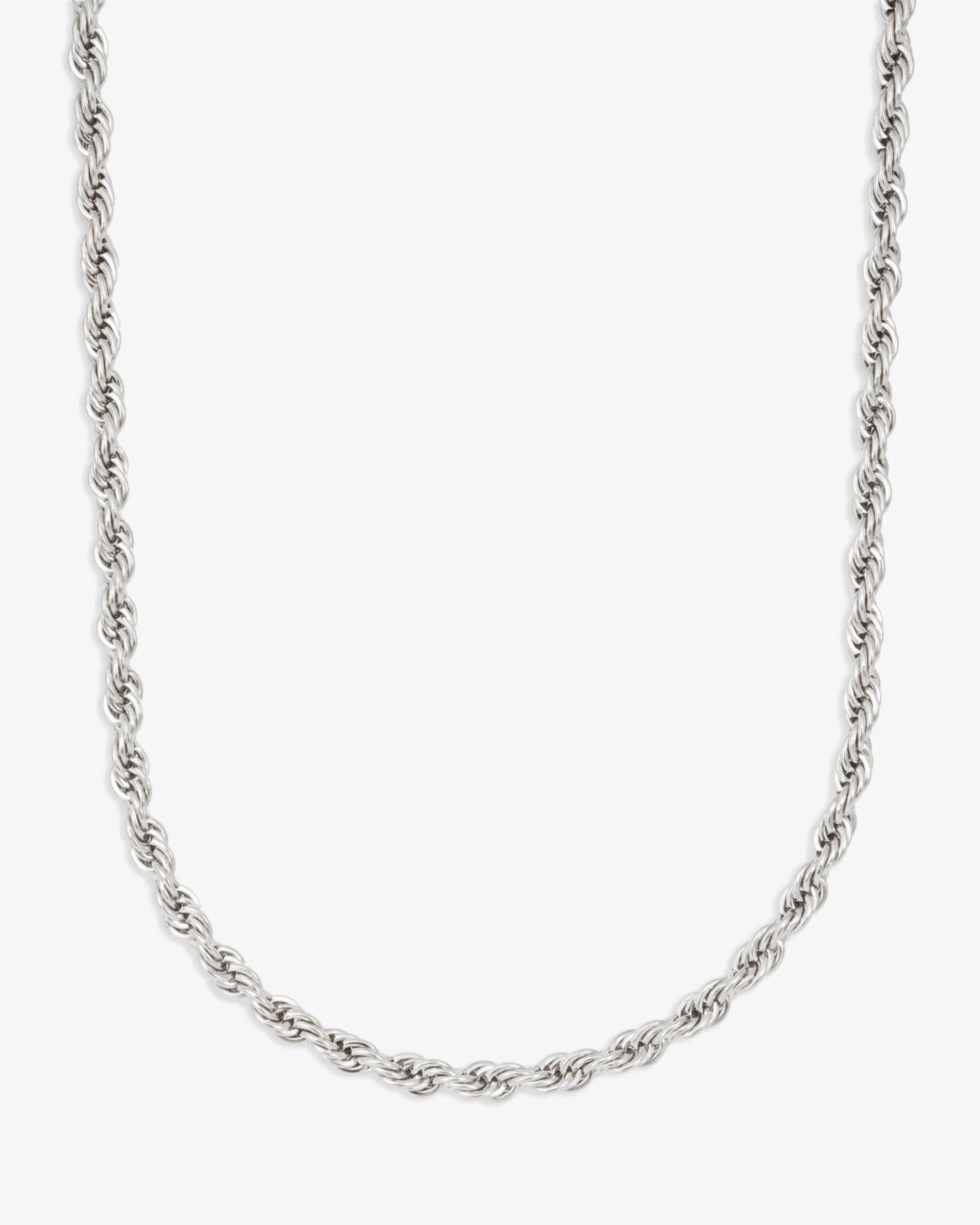 4MM Rope Chain and Bracelet Bundle Silver - Image 5