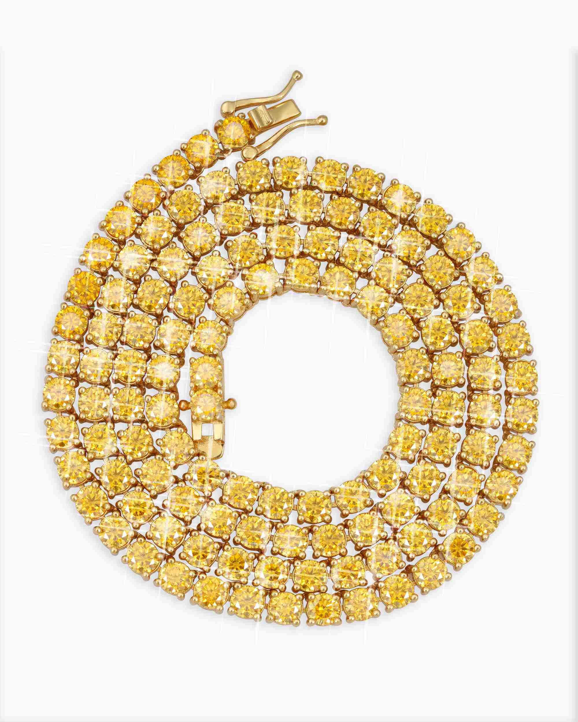 4MM Yellow Moissanite Tennis Chain - Image 5