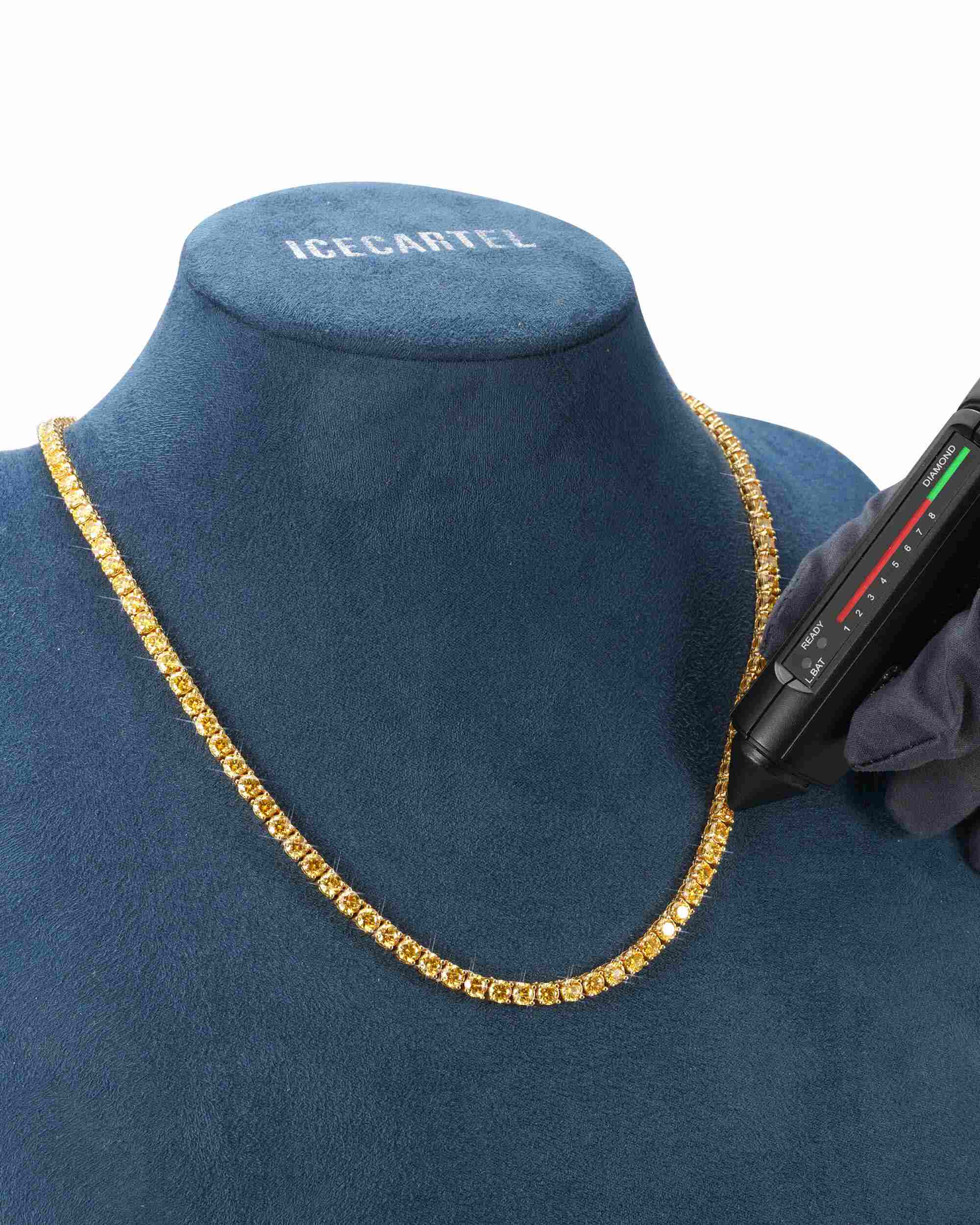 4MM Yellow Moissanite Tennis Chain - Image 7