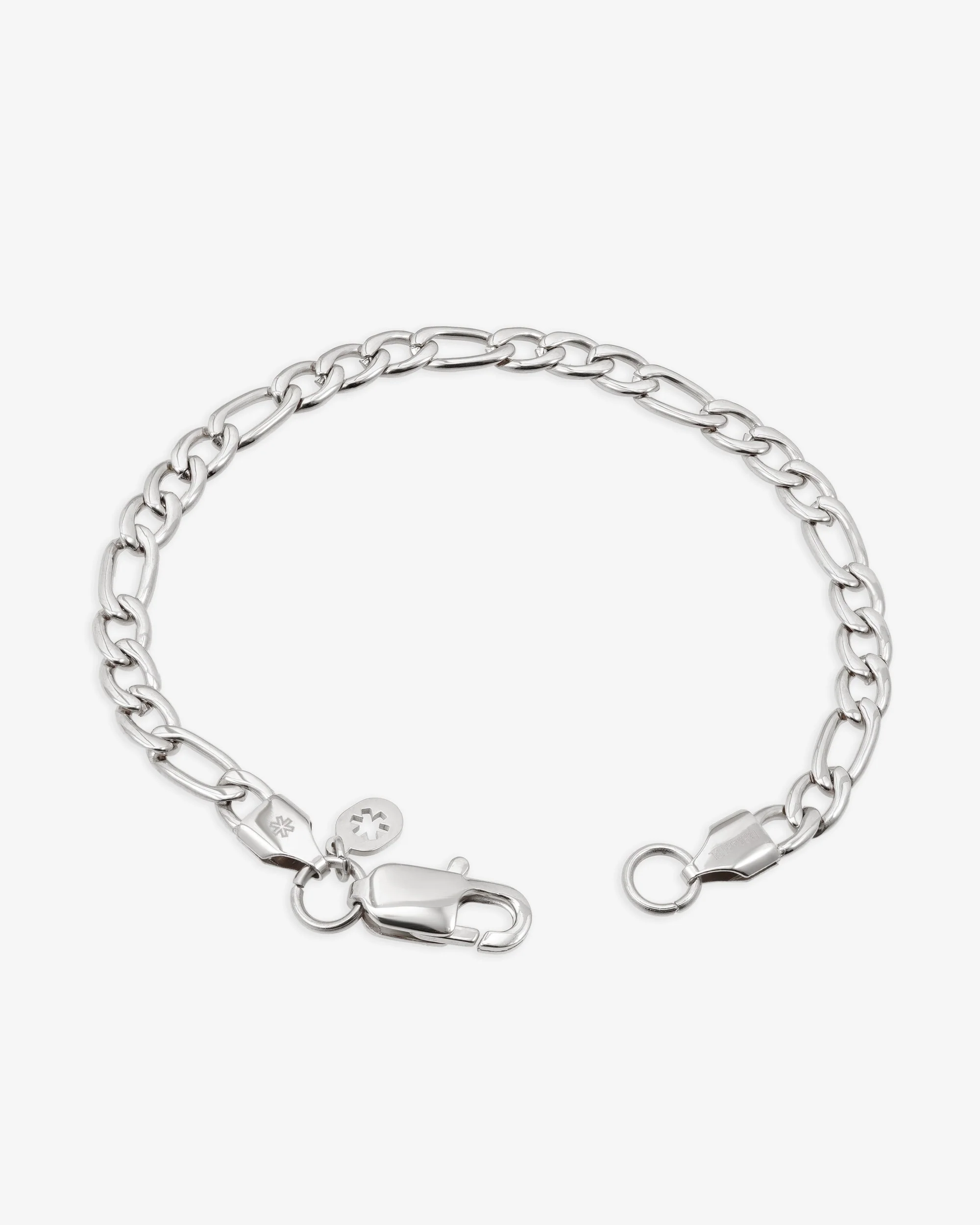 5MM Figaro Bracelet Silver - Image 3