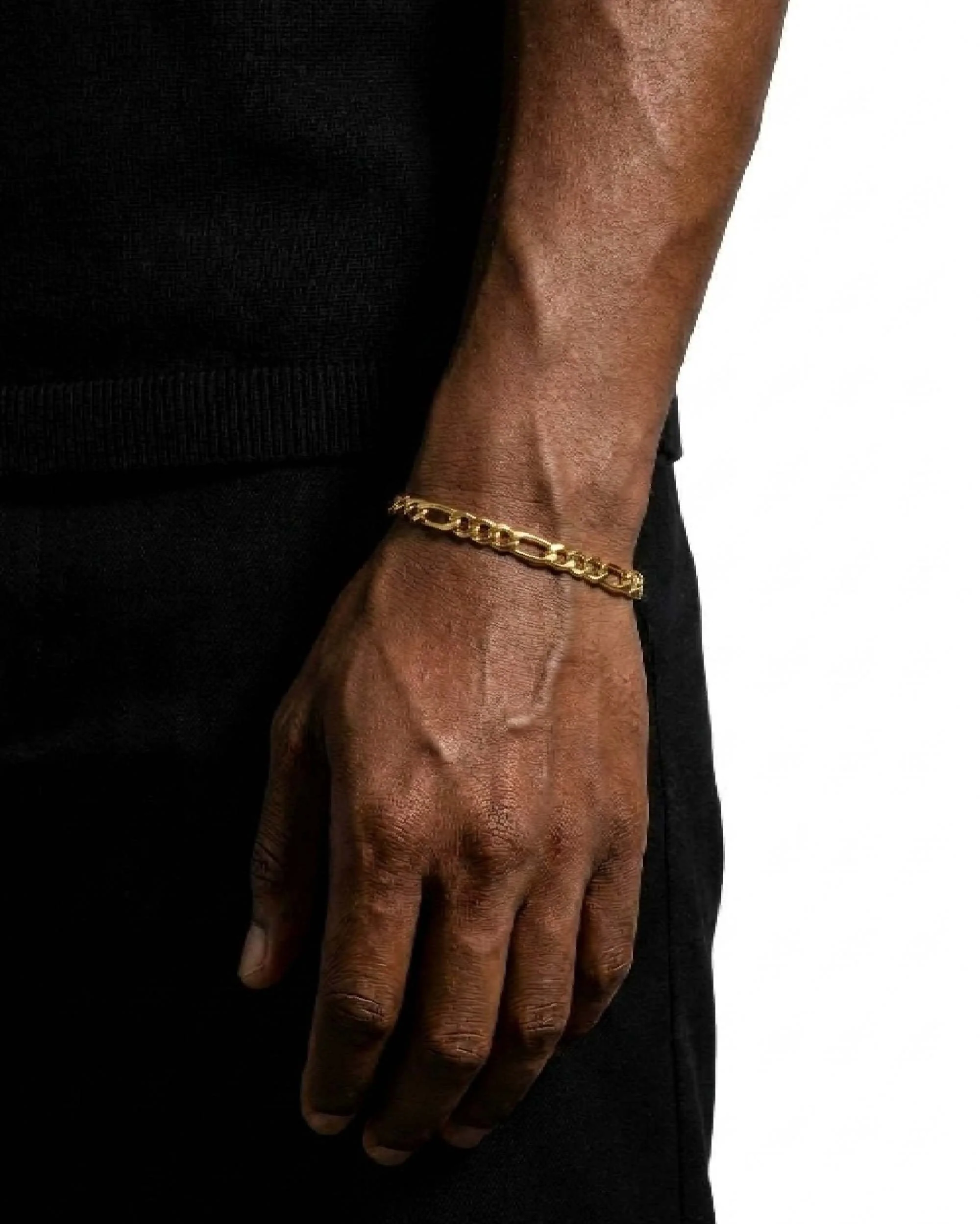 5MM Figaro Bracelet 14K Gold - Image 2