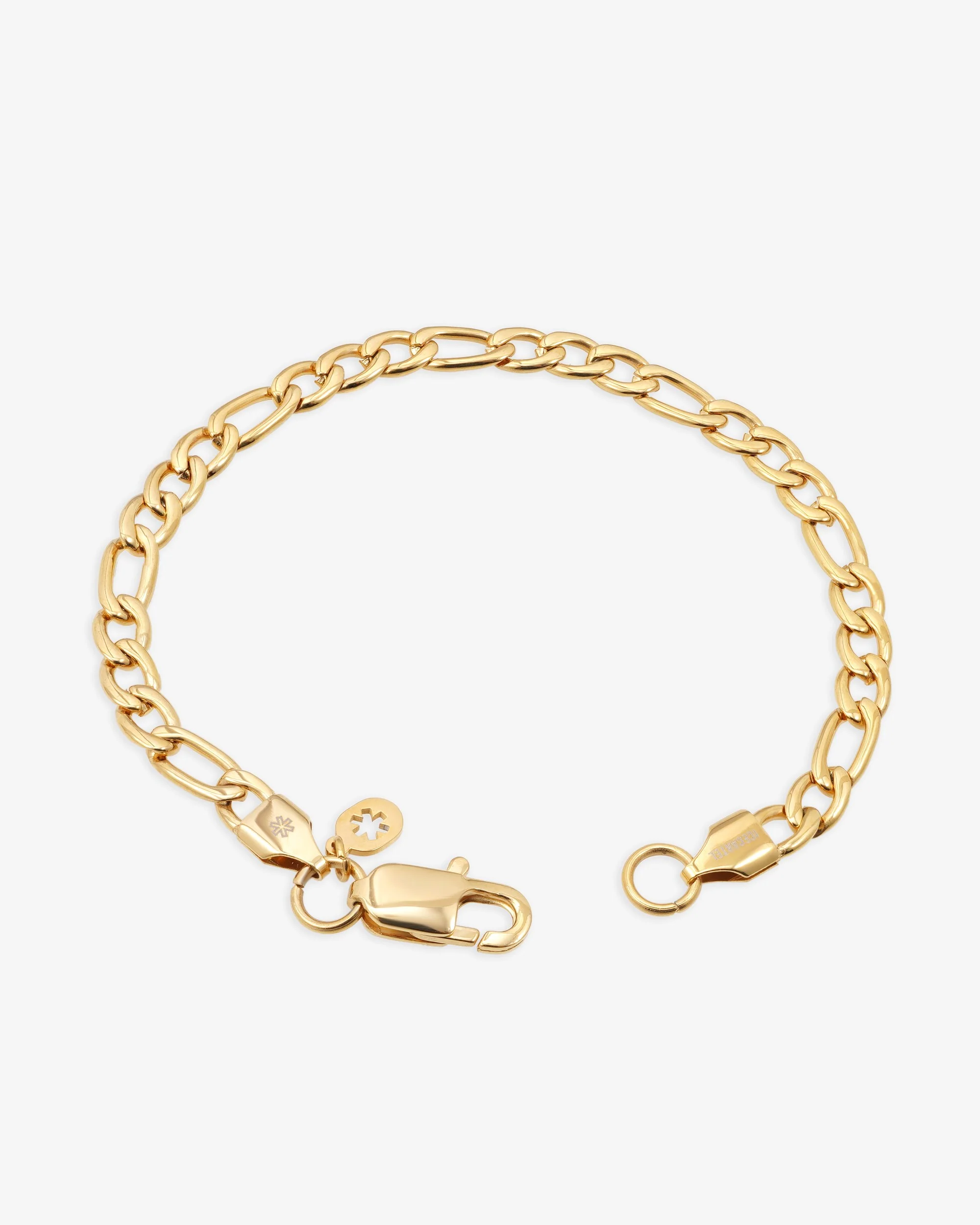 5MM Figaro Bracelet 14K Gold - Image 3