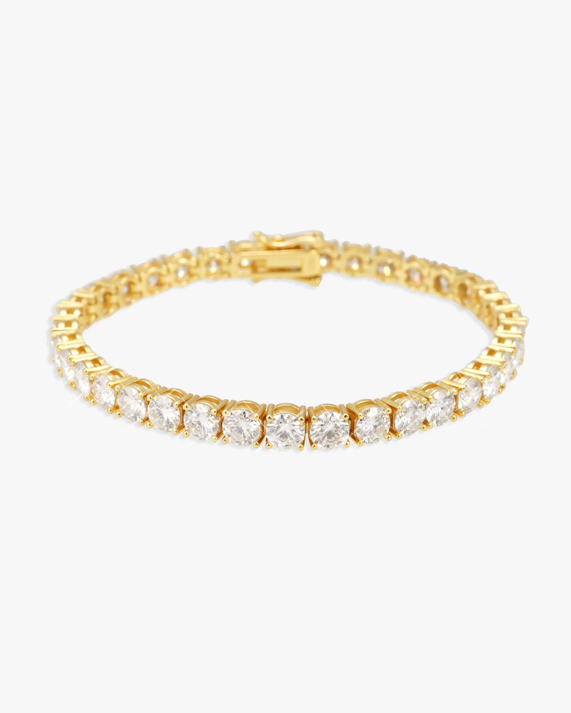 5MM Moissanite Tennis Chain/Bracelet Bundle 14K Gold - Image 11