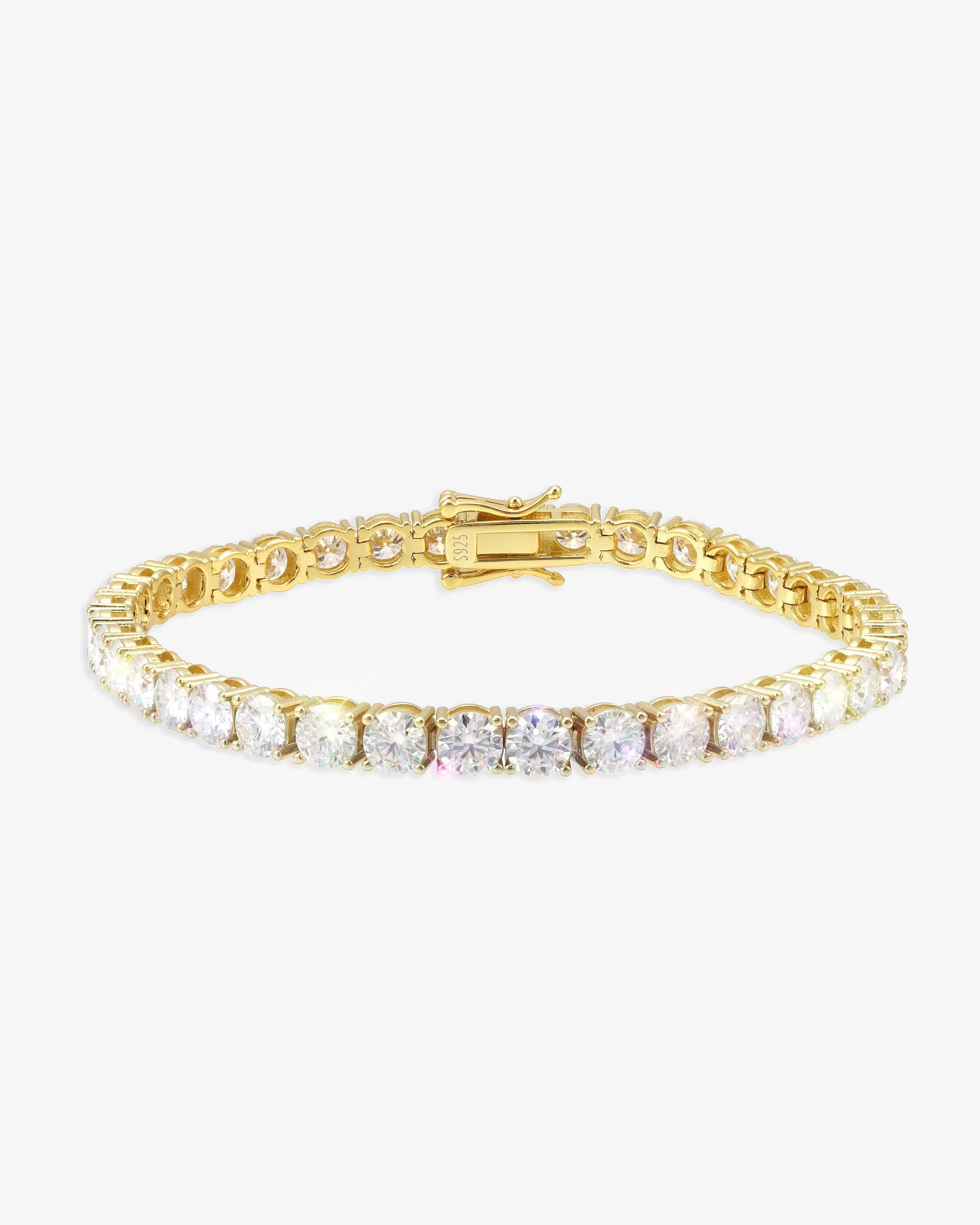 5MM Moissanite Tennis Chain/Bracelet Bundle 14K Gold - Image 23