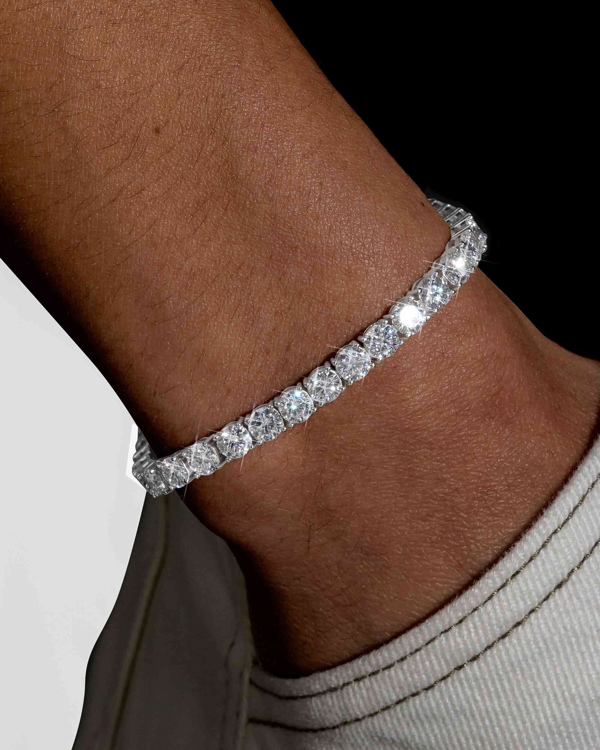 5MM Moissanite Tennis Chain/Bracelet Bundle 14K Gold - Image 9