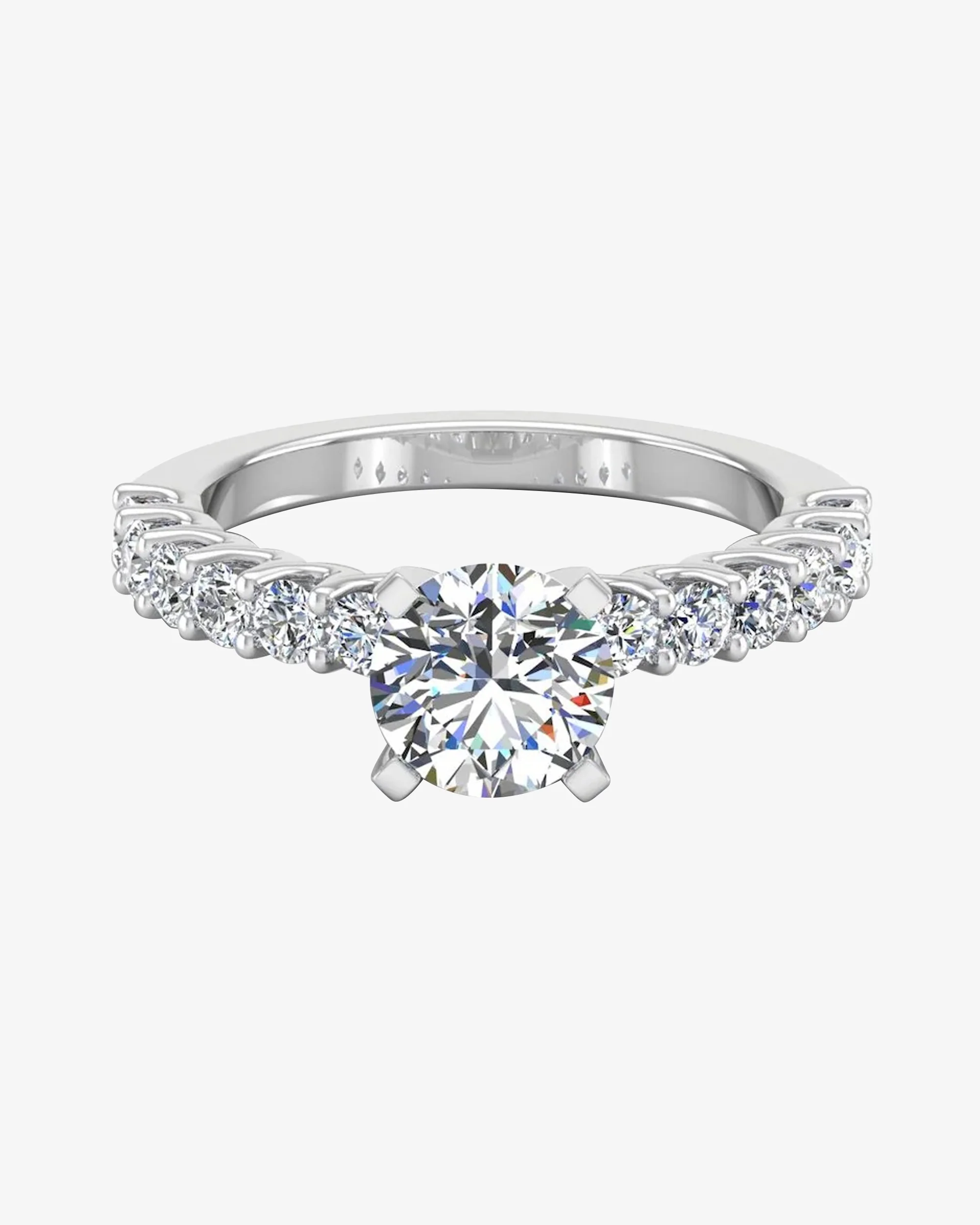 6.6x2.3MM Brilliant Cut Moissanite Engagement Ring - Image 2