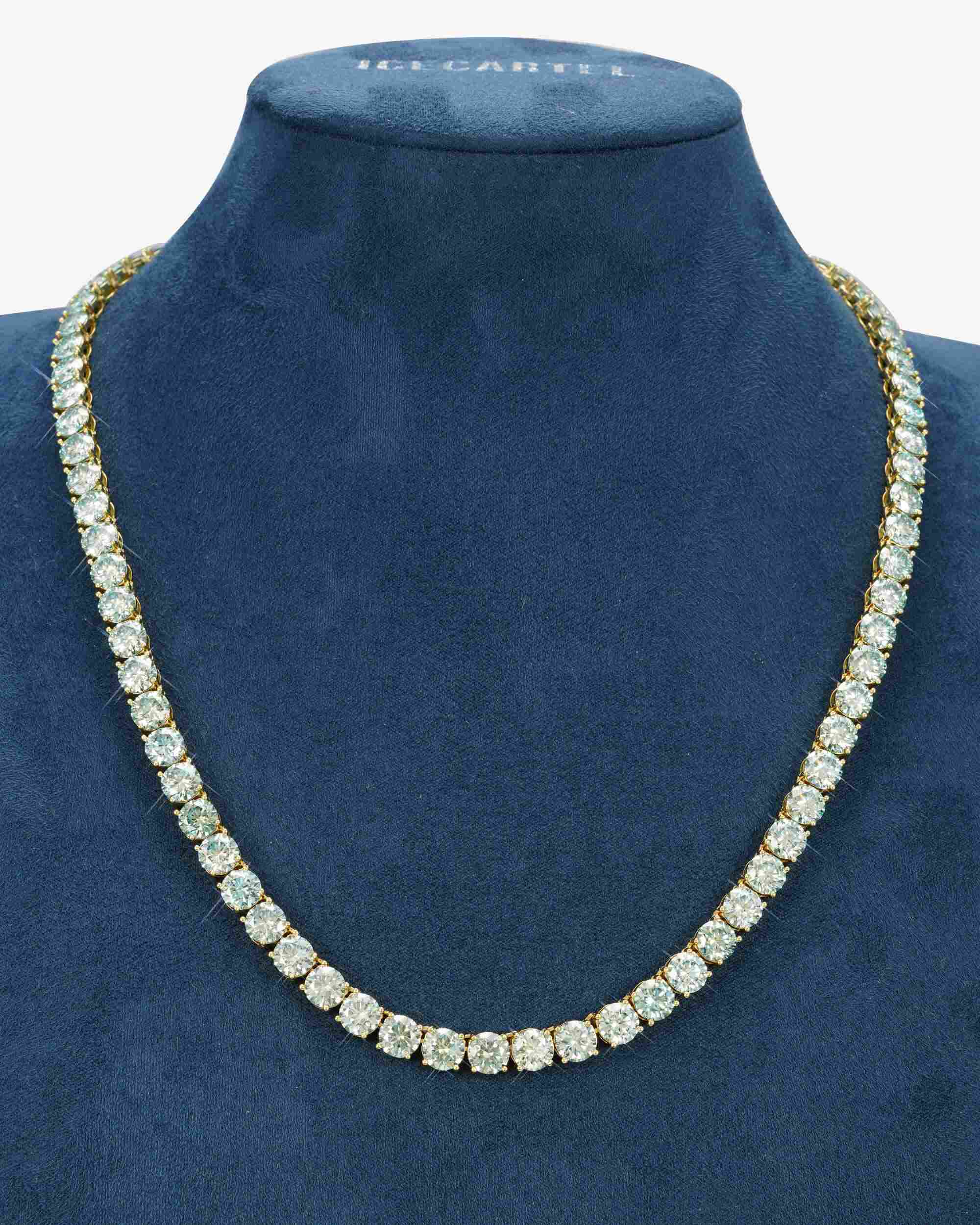 6MM Blue Moissanite Tennis Chain 14K Gold - Image 10