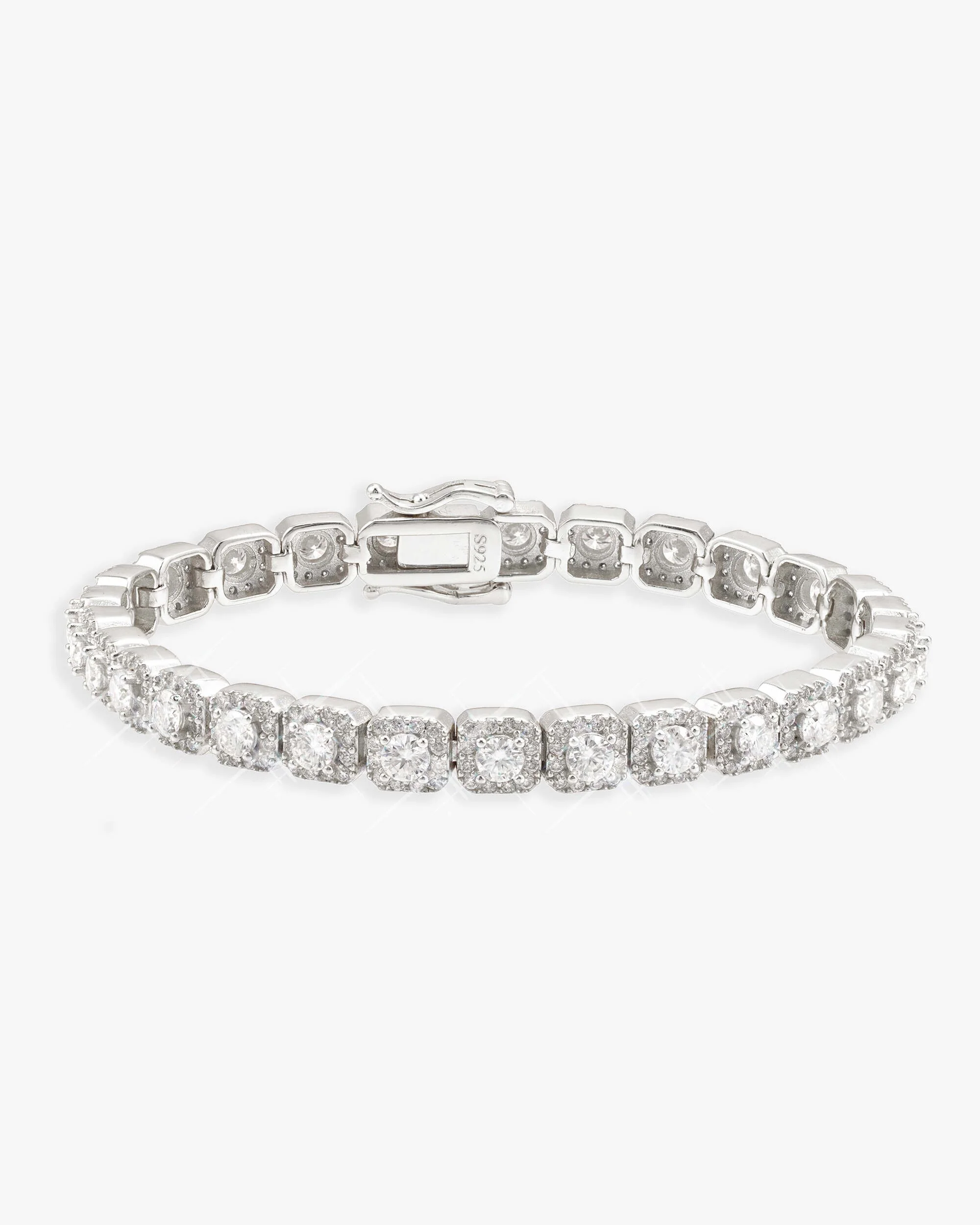 6MM Clustered Tennis Chain and Bracelet Bundle 14K Gold - Image 5