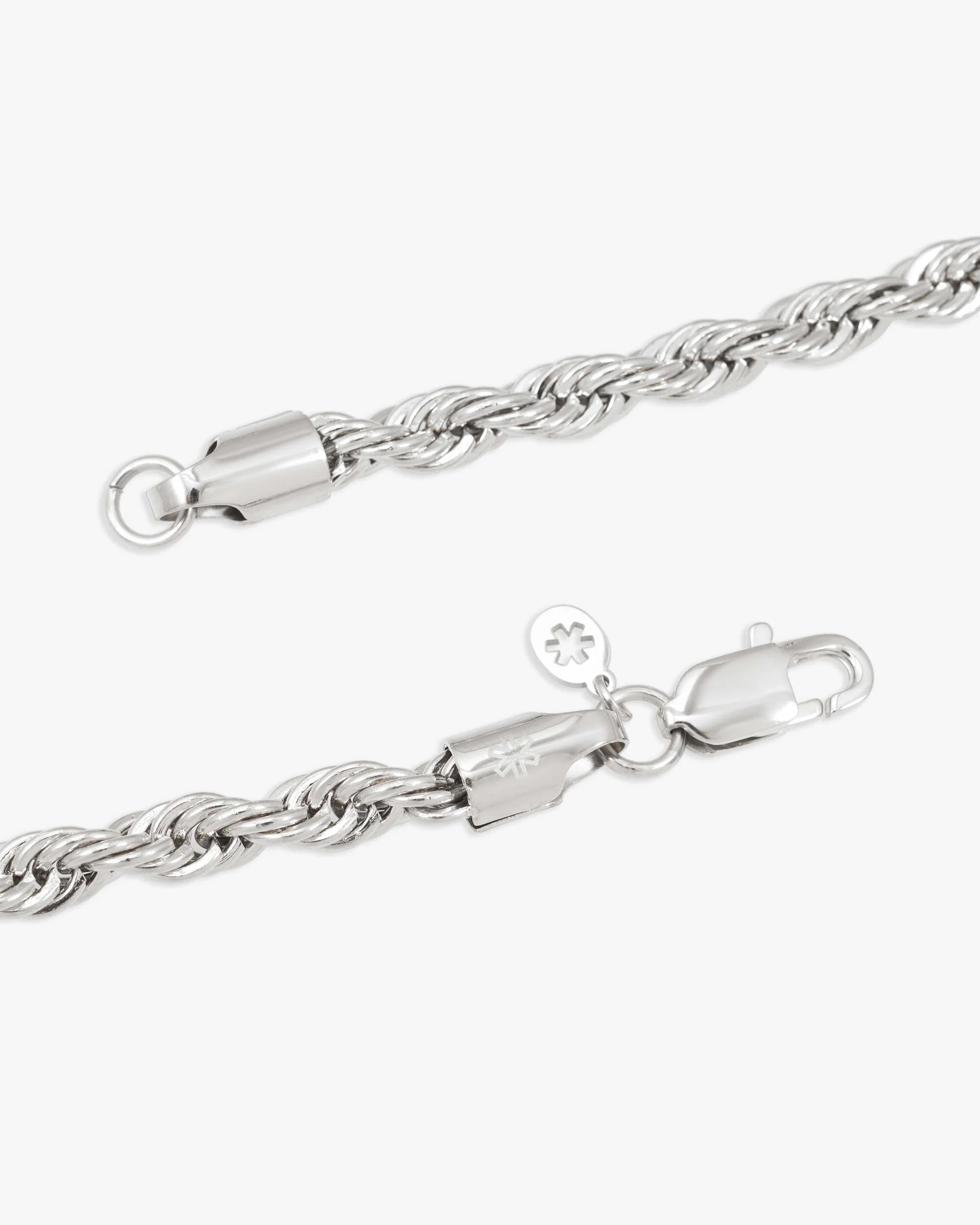 6MM Rope Chain and Bracelet Bundle Silver - Image 7