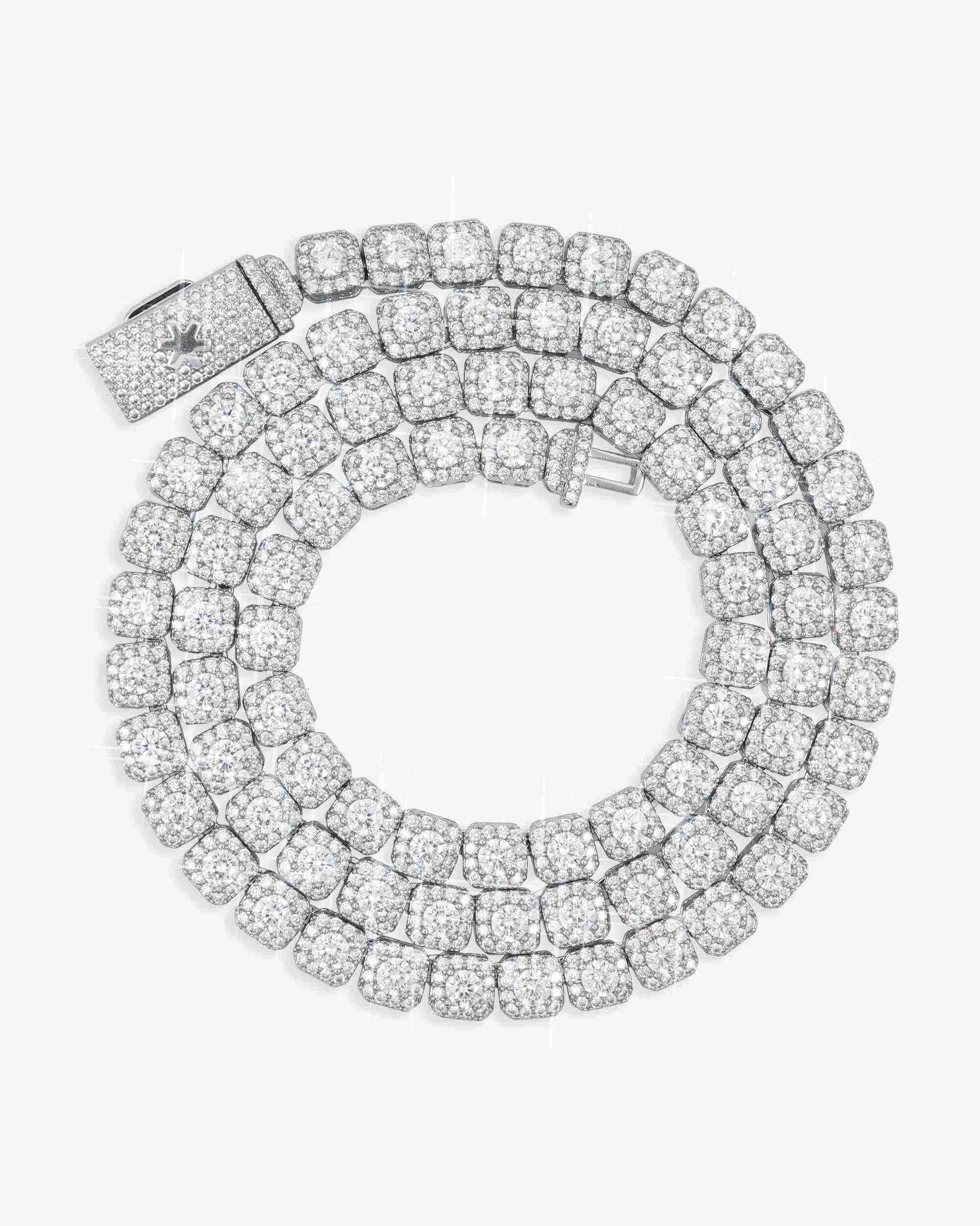 6MM VVS Clustered Tennis Chain 14K Gold - Image 5
