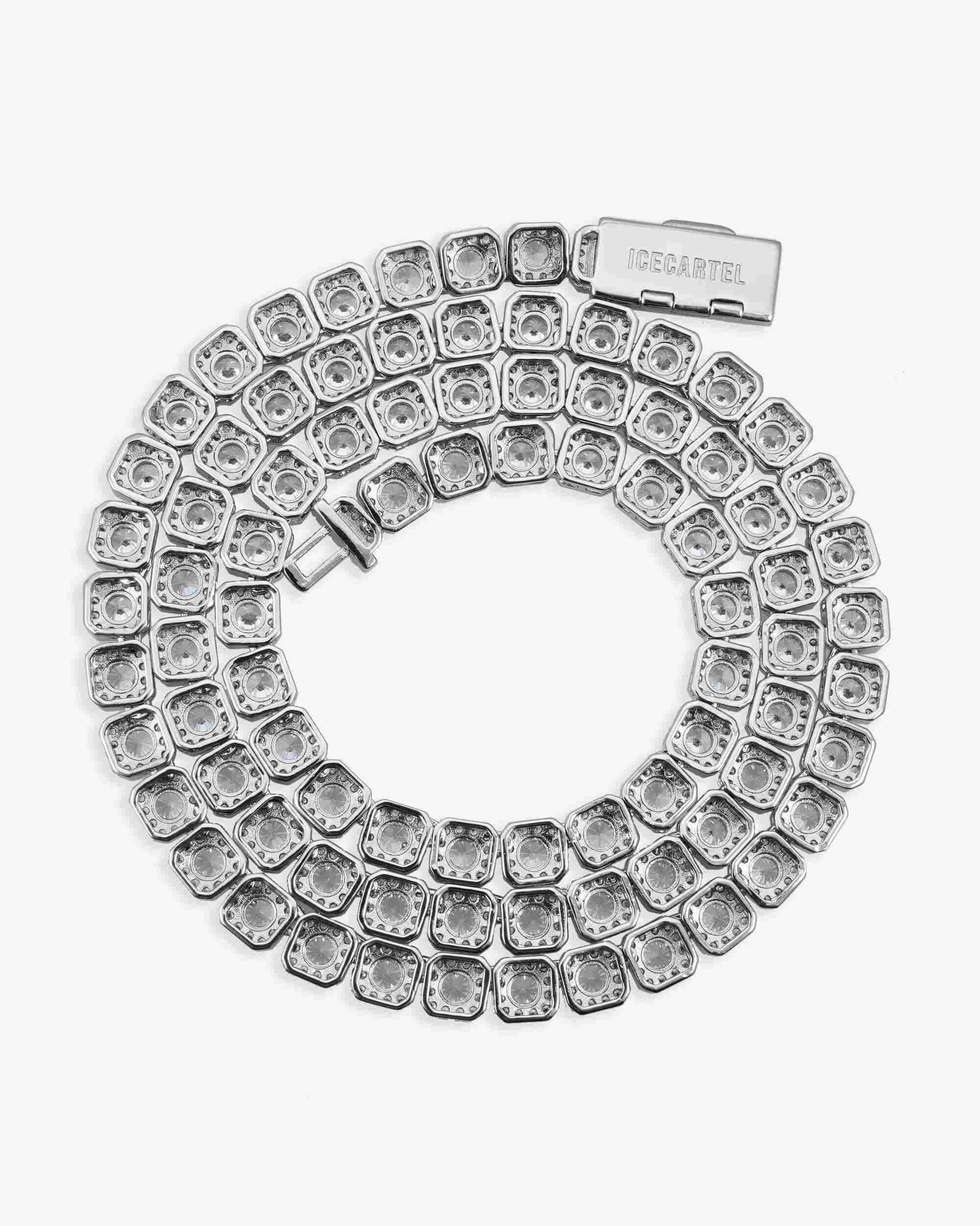 6MM VVS Clustered Tennis Chain 14K Gold - Image 6